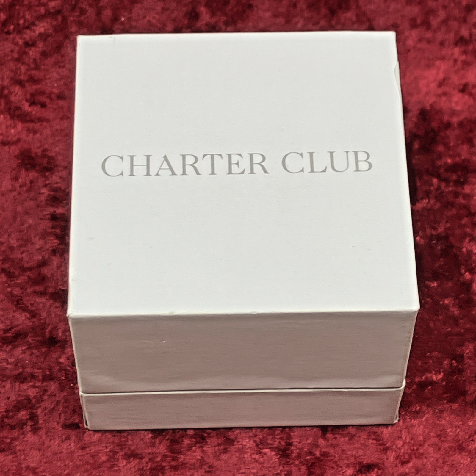Charter Club Pave & Pear Shaped Blue Crystal Silver Tone Ring Sz 9 NWT $39