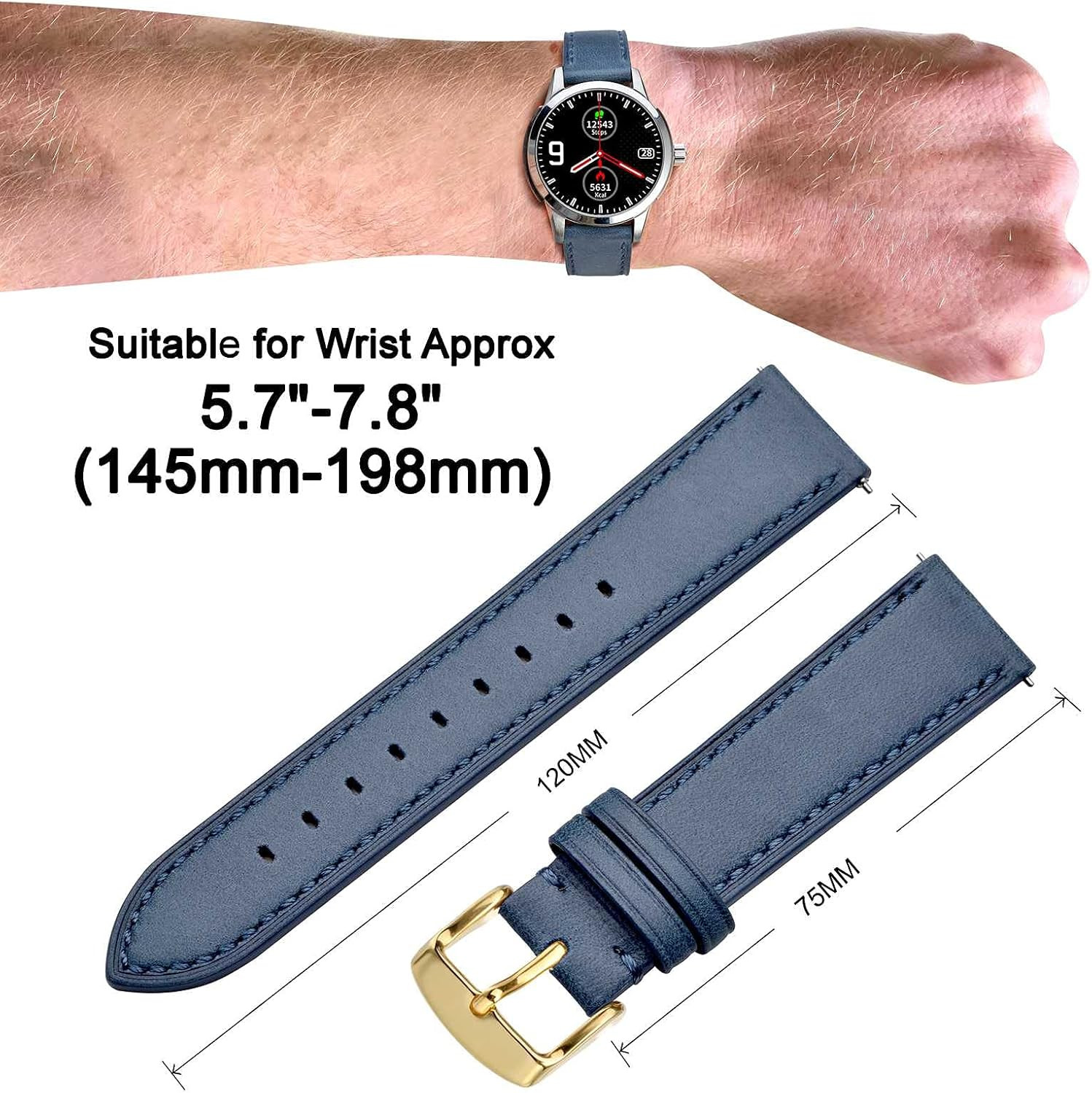 Watch Band 16Mm 17Mm 18Mm 19Mm 20Mm 21Mm 22Mm 24Mm – Classic Oil Wax Leather Qui