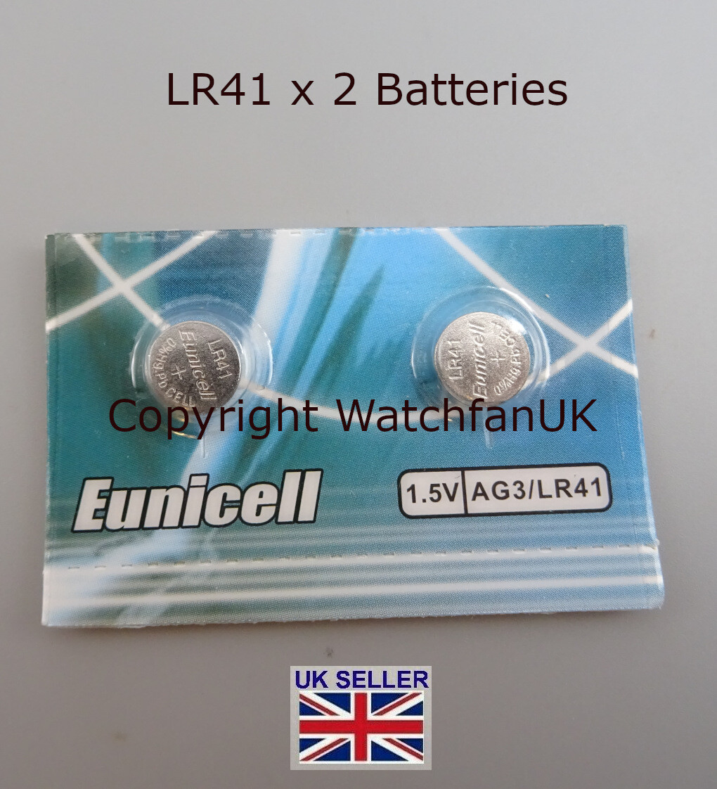 2 X LR41 AG3 Fits Omega 1325 De Ville Quartz Watch