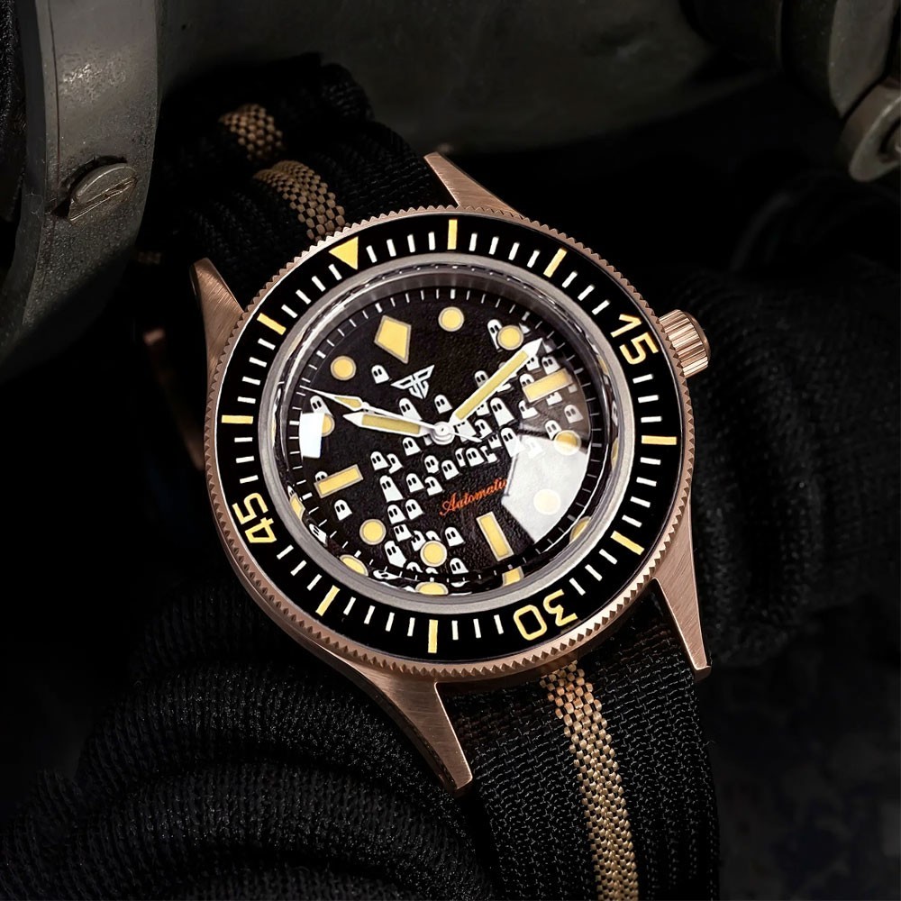 50-Fathoms 40mm Solid Bronze 20ATM Automatic Men Watch Japan NH35 PT5000 Movt