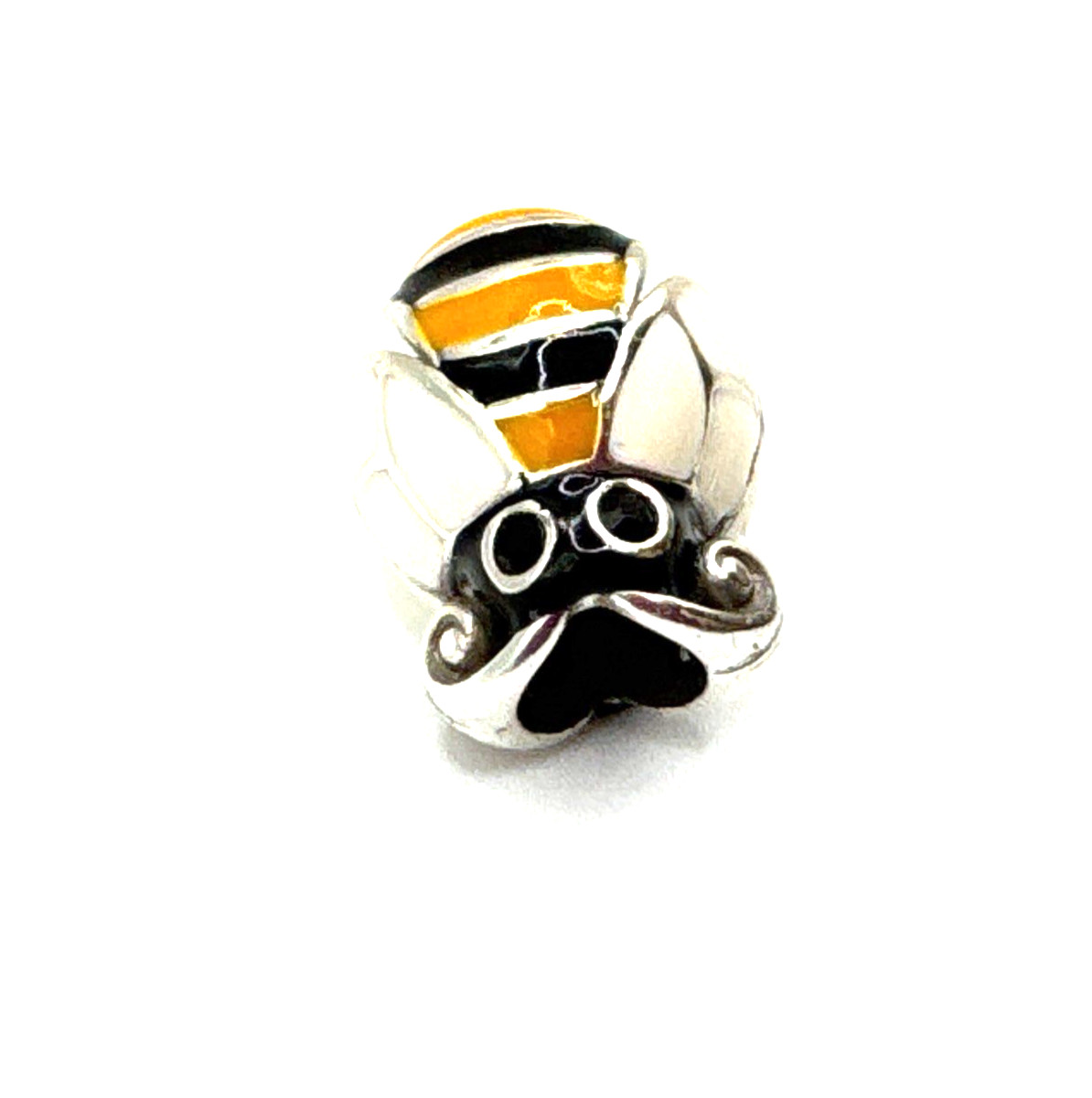 Brighton Bumble Bee Black Yellow Garden Bug Crystals Silver Spacer Bead