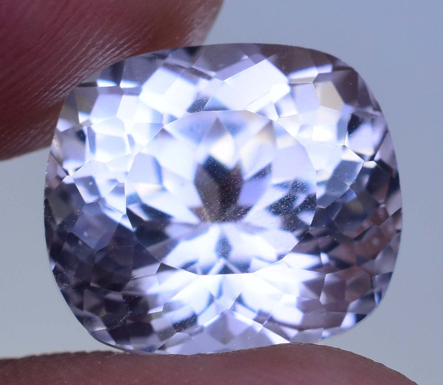 Natural 13.00 Ct White Montana Sapphire Cushion Certified Rare Loose Gemstone