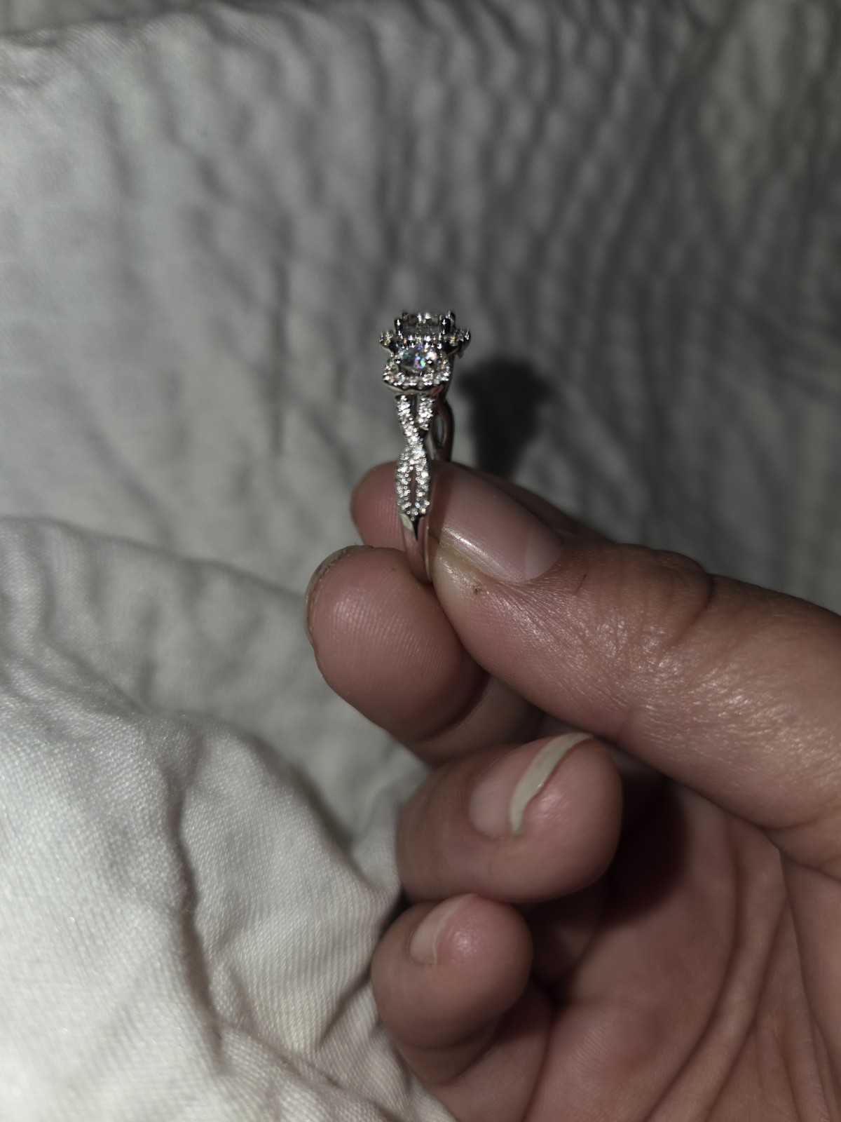 14K Yellow Gold Leo First Light Diamond Halo Ring 1.00 CTW Size 7 GSI