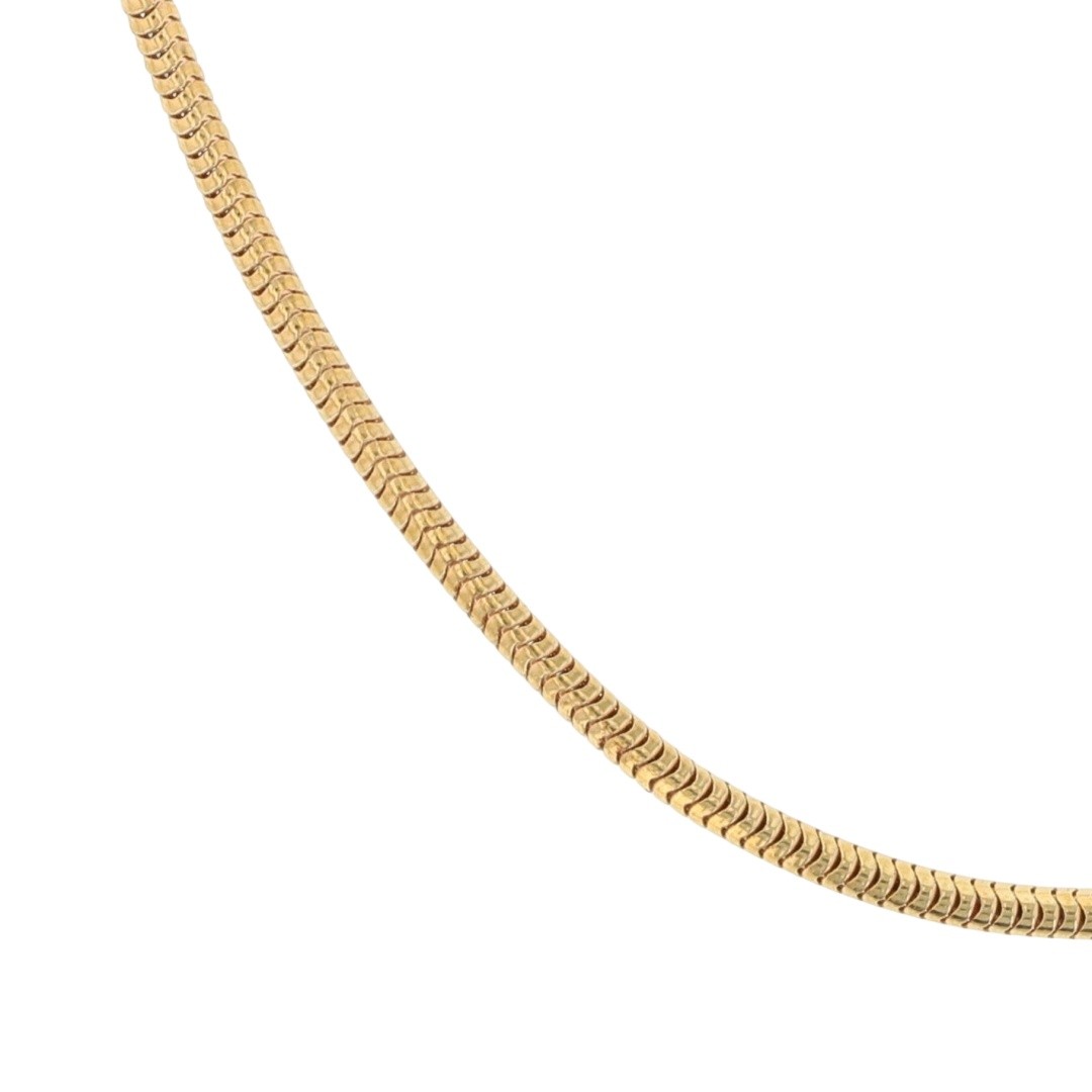 1.3mm Snake Link Chain 18″ Necklace 14k Yellow Gold 4.77 Grams