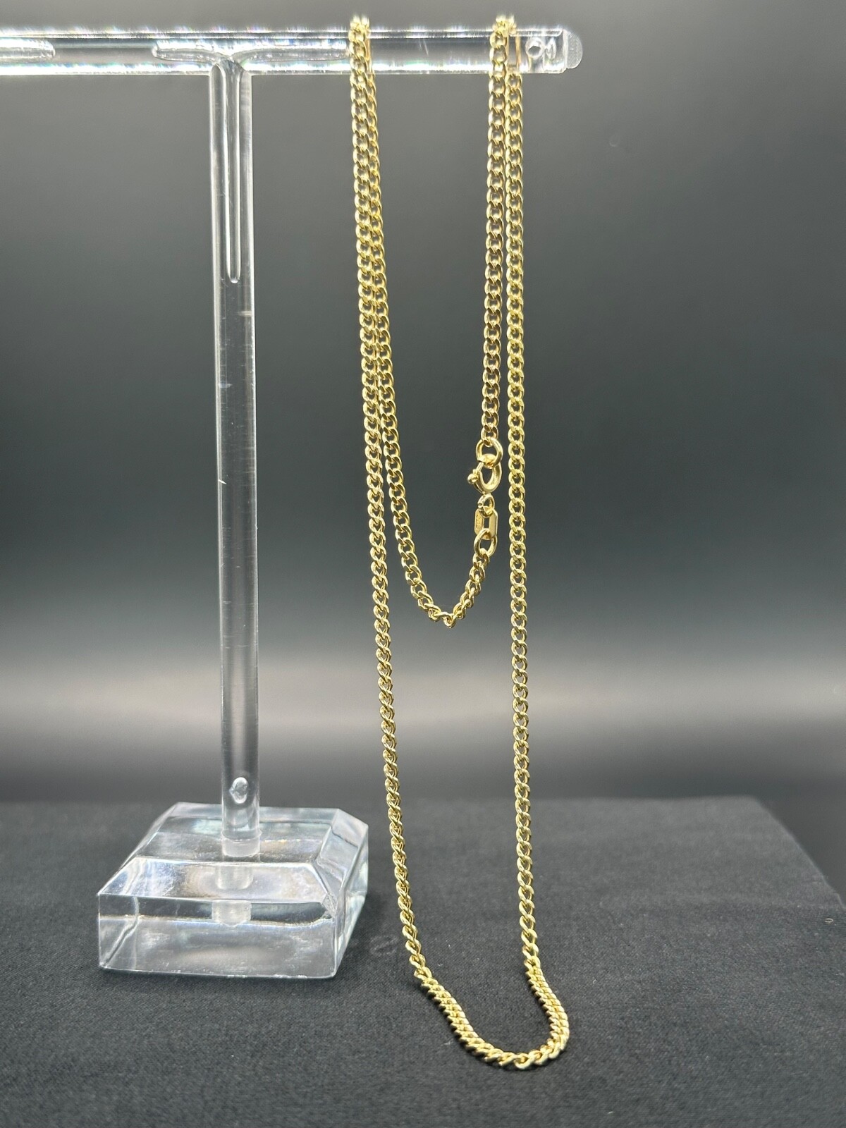 14K Yellow Gold Curb Link Chain Necklace 18″2.2mm 2.75g 585 Stamped Real Genuine