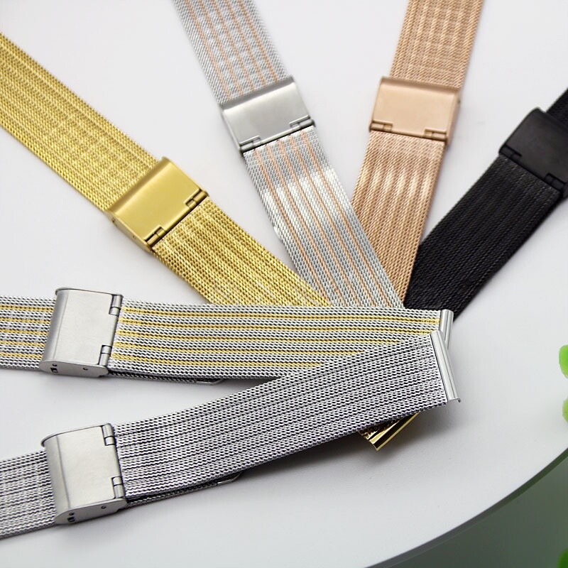Milanese Watch Band 12 14 16 18 20 22mm Stainless Steel Mesh Watch Strap NEW