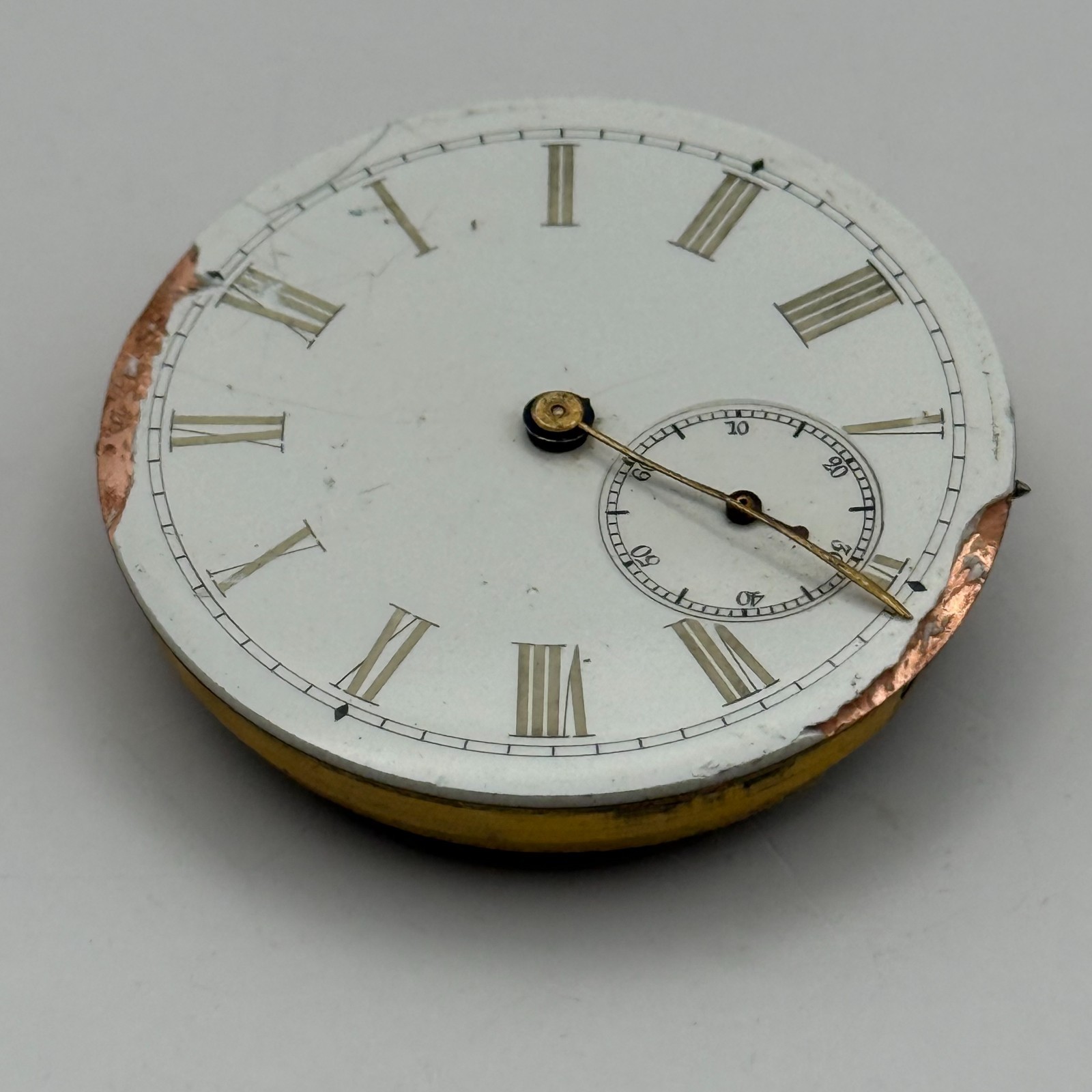 Longines Pocket Watch Movement Antique Sub Seconds Parts Repair Spares 41.2mm