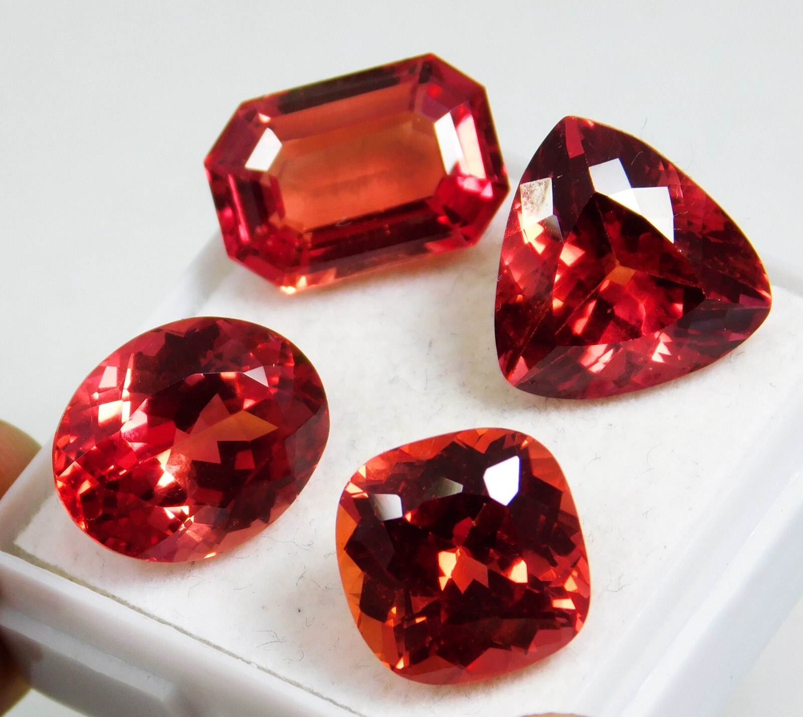 Natural Orange Pink Padparadscha Sapphire 31.50 Ct Certified Mixed Gemstone Lot