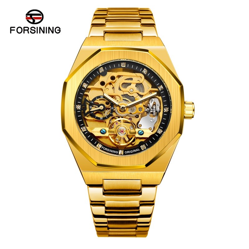 Luxury Men’s Automatic Mechanical Self-wind Waterproof Octagon Shape AUTO Watch