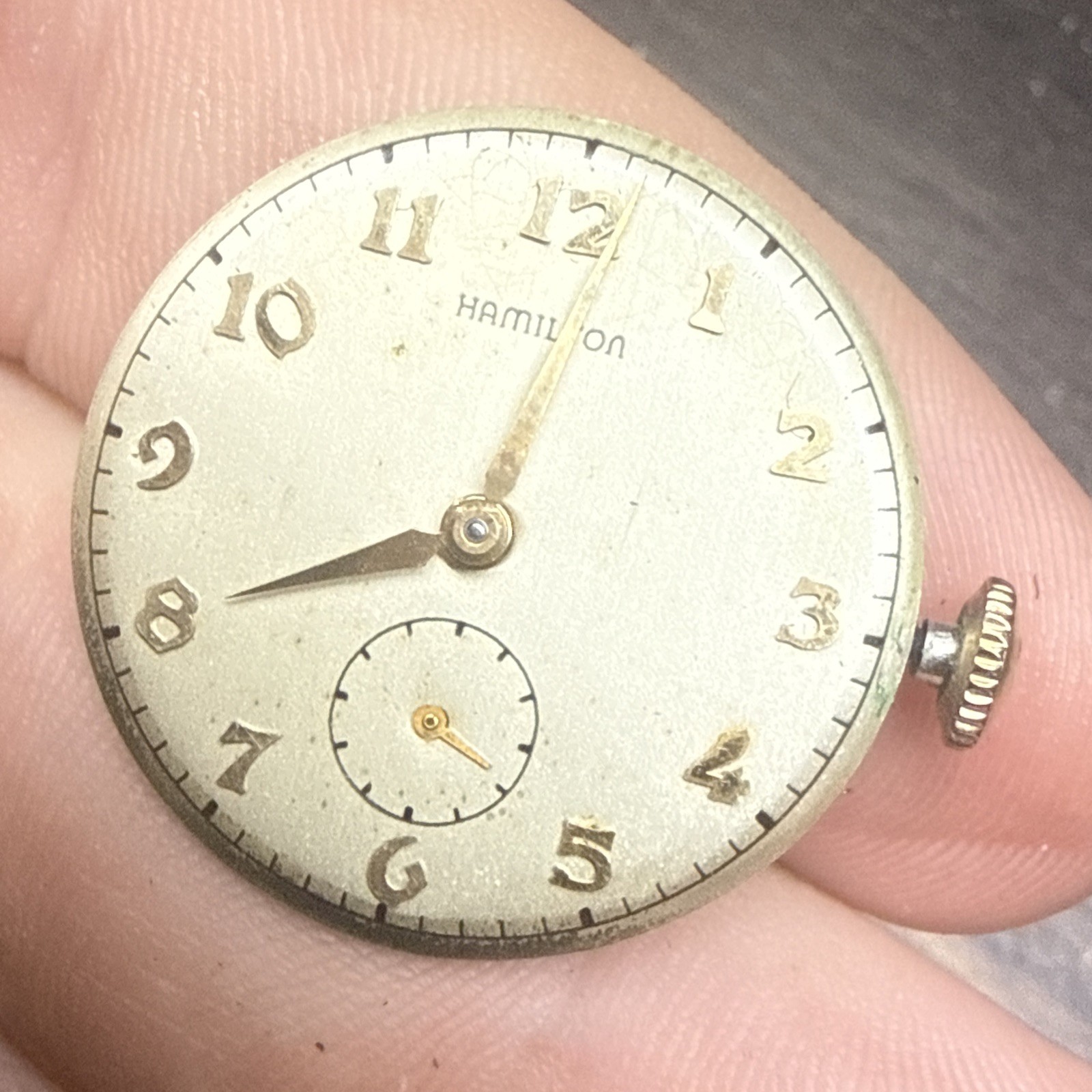 Hamilton Cal 747 Men’s 10kGF 17j Manual Wind Watch Parts Or Repair