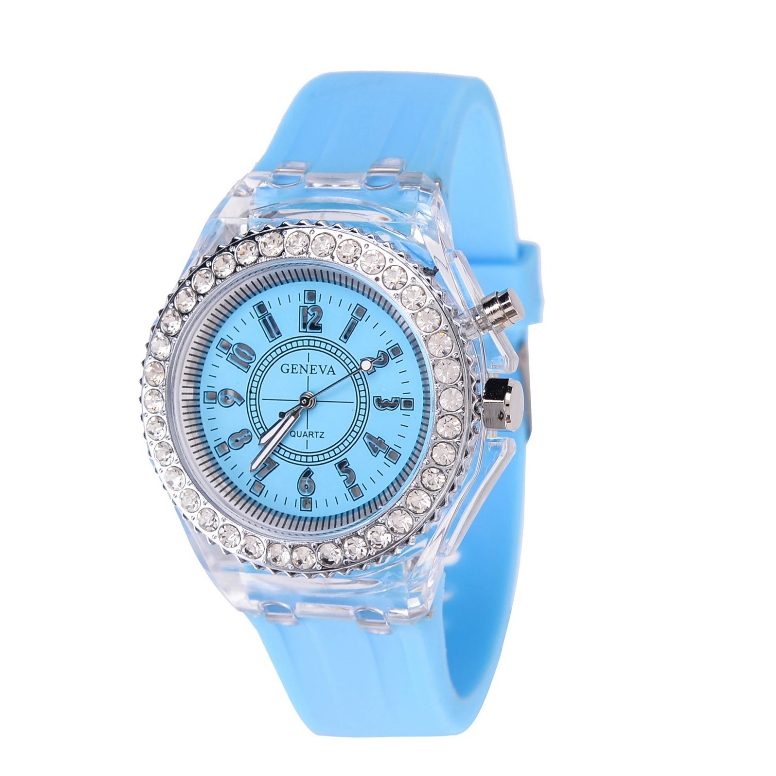 Light Flash Luminous Watches Women Men Boys Girls Silicone Wrist Watch
