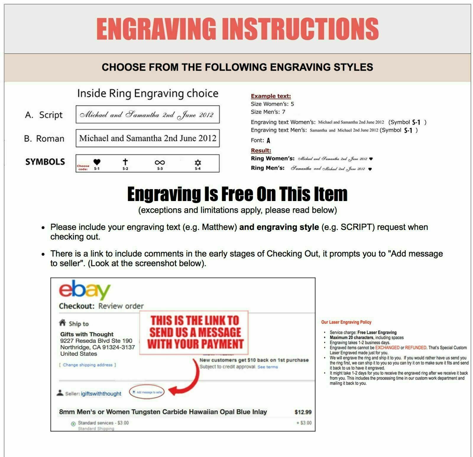 Free Engraving – Tungsten Carbide Black & Rose Step Edge Wedding Band Ring Set