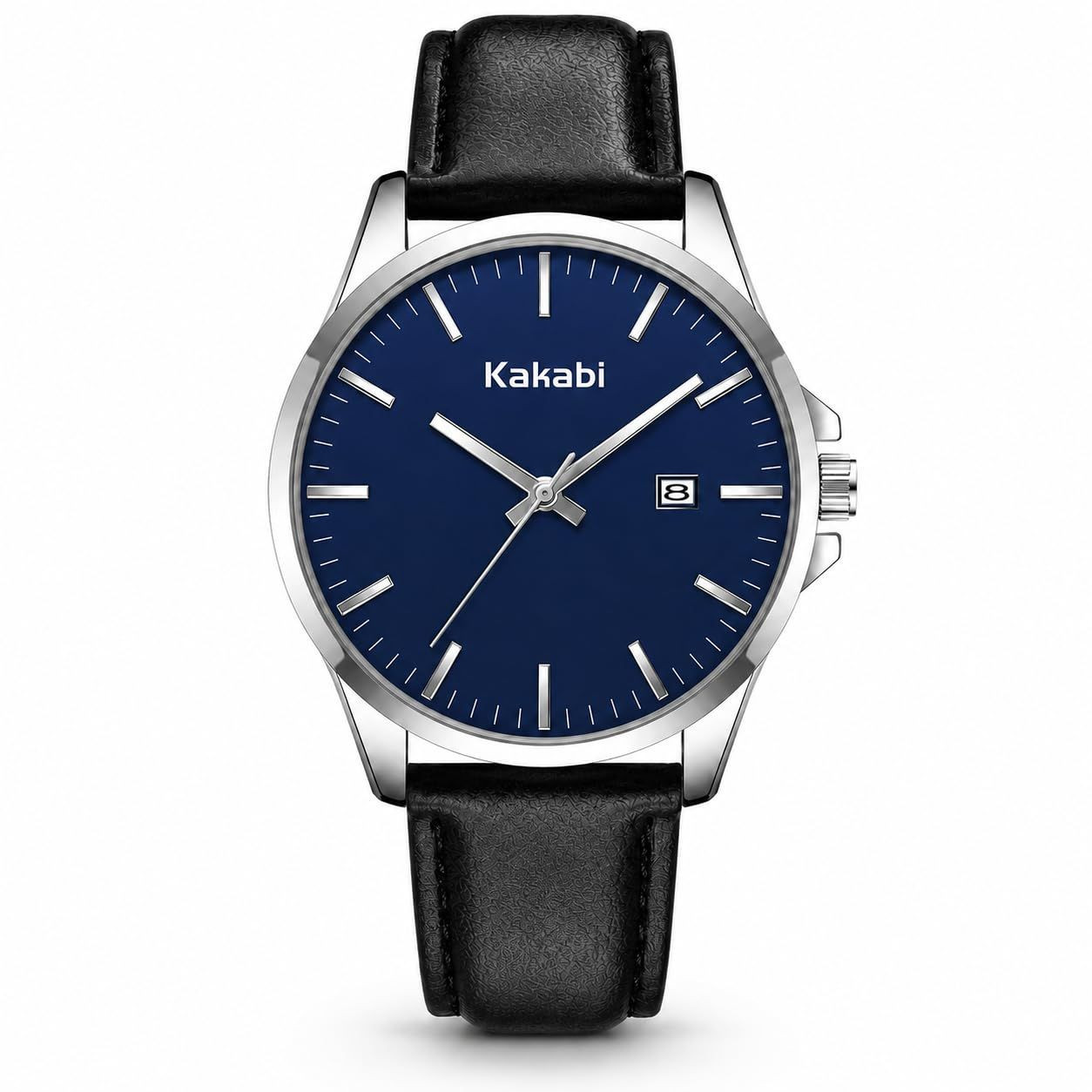 Kakabi Watches for Men, Minimalist Fashion Mens Leather K7303S-BlackBlue-P