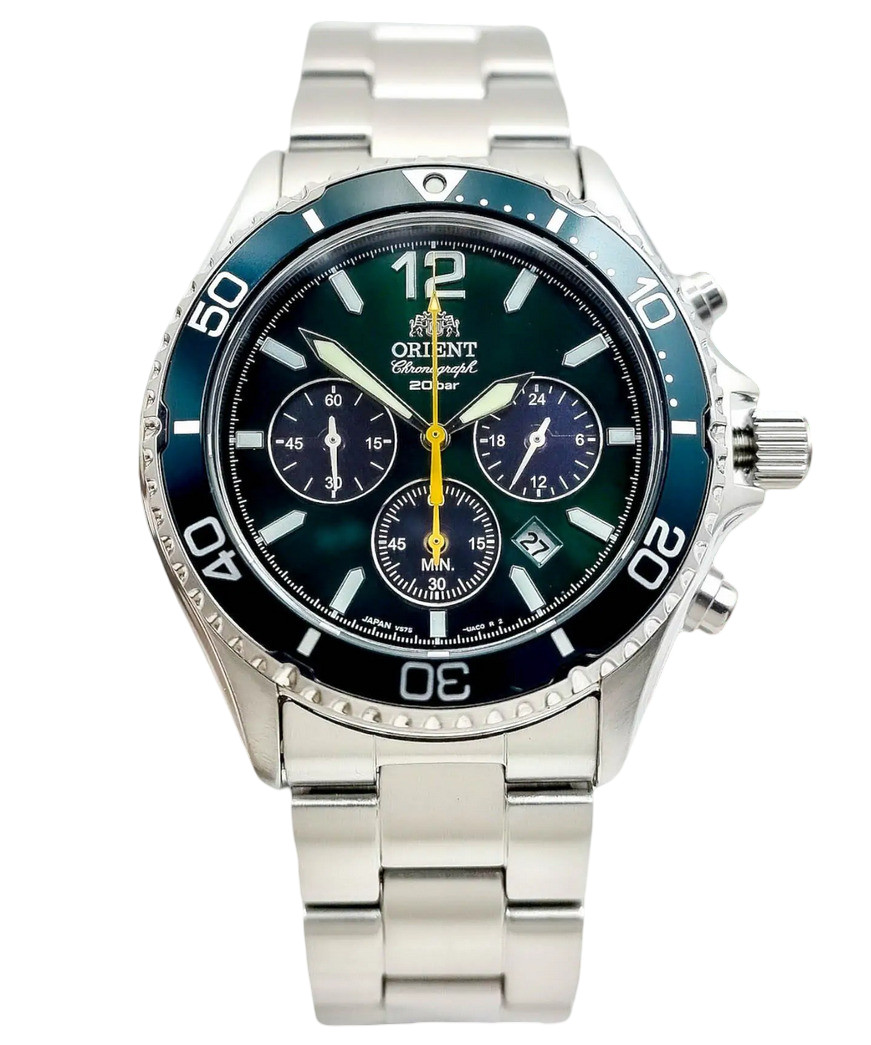 Orient Sport Mako Solar Powered Sapphire Green Dial RN-TX0204E Men’s Watch