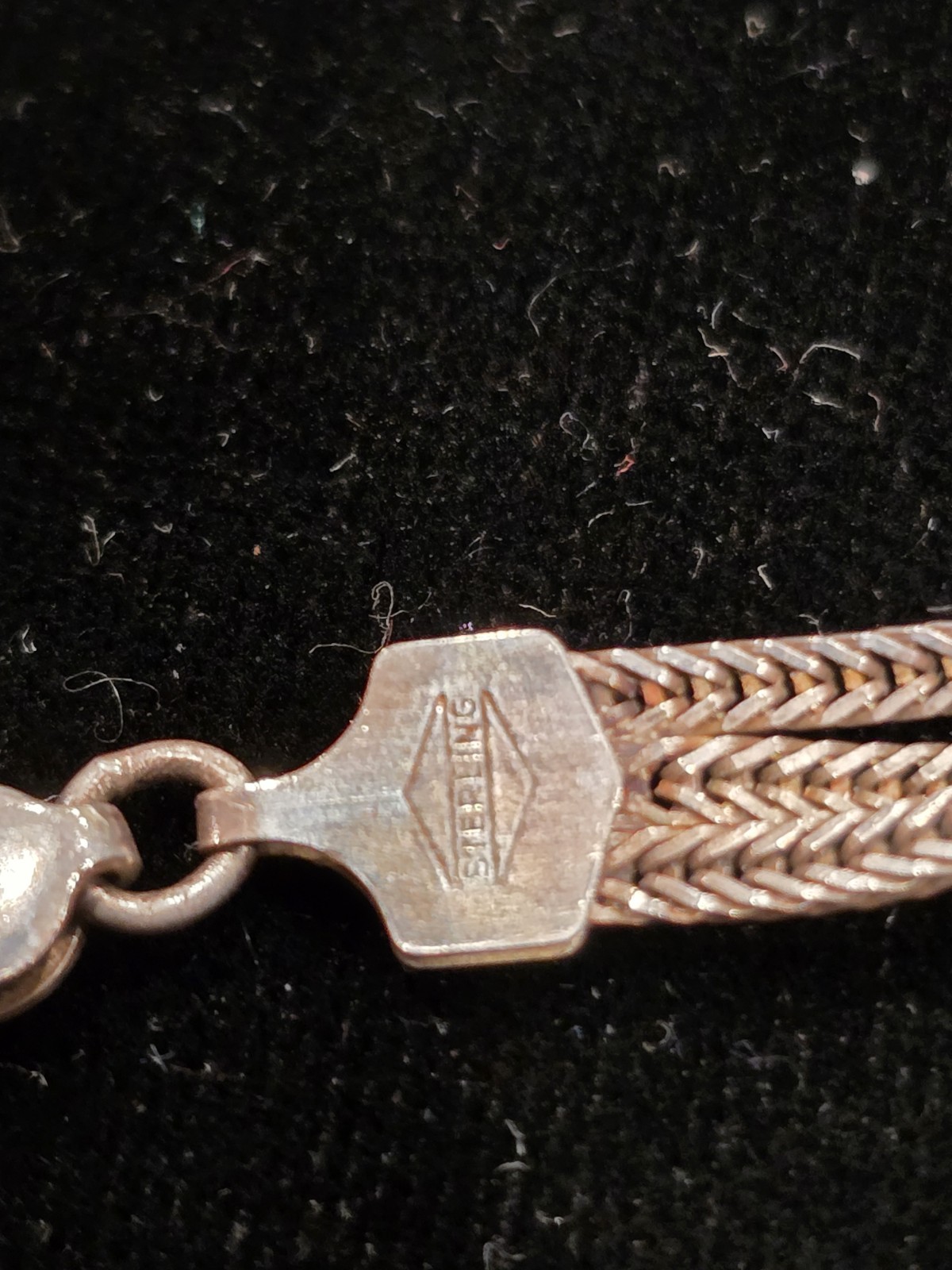 Sterling Silver Foxtail 3 Strand Bracelet 5.2g