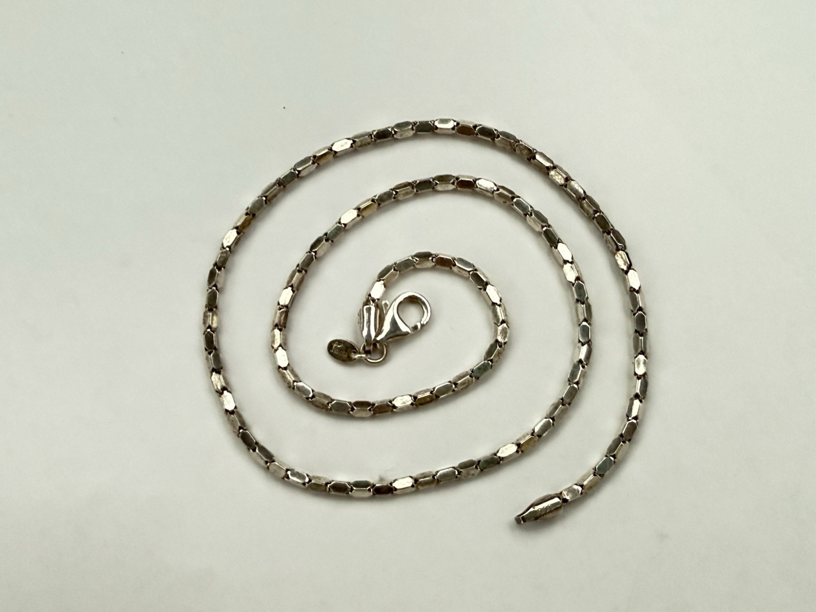 Milor Italy 950 Ultra Fine Silver Luminosa Cobra Snake Link Chain 18” Necklace