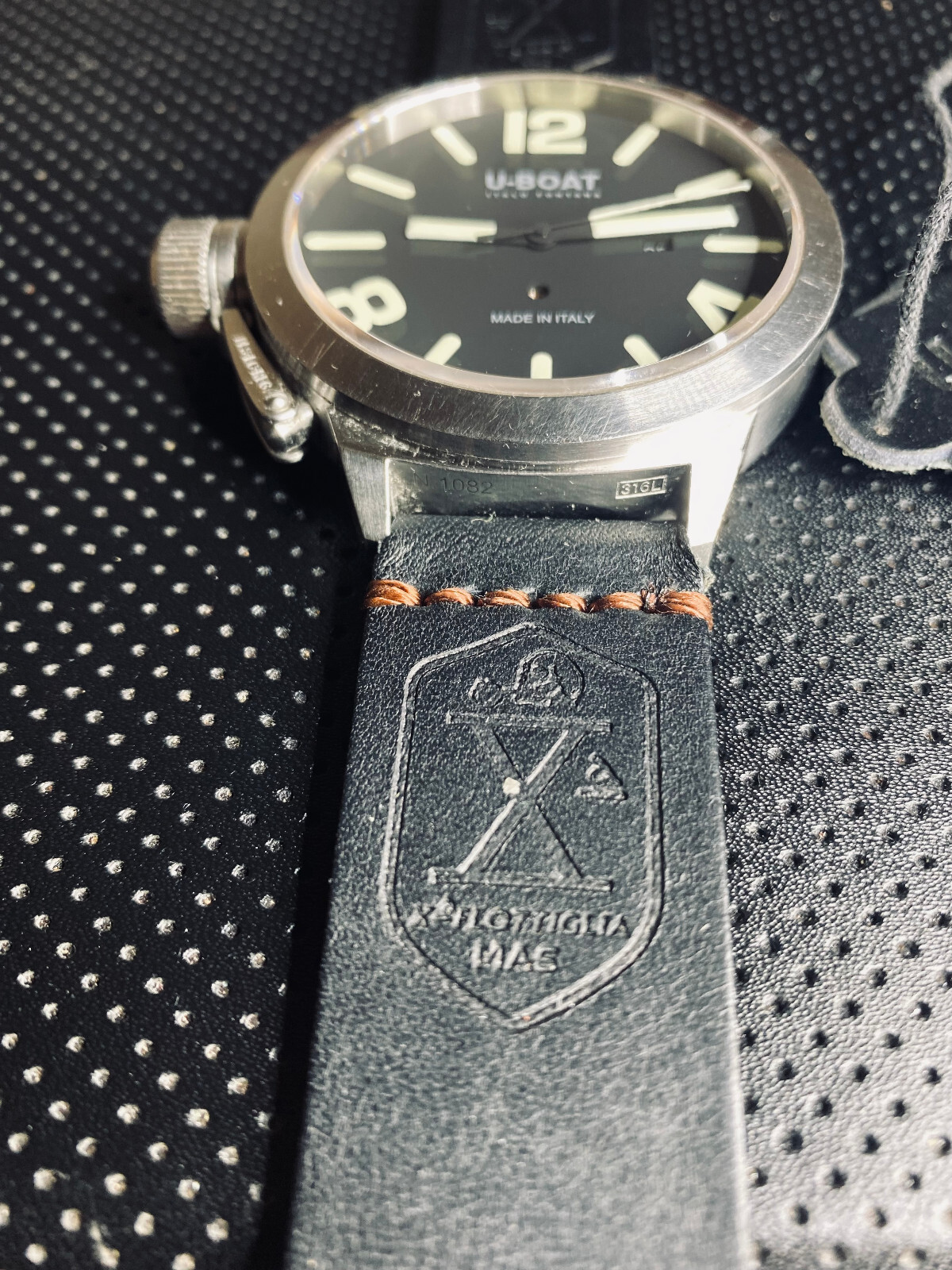 U-Boat Vetro Zaffiro Acciaio 1082 53mm Automatico 3 x bands