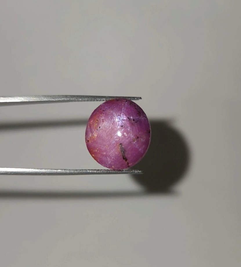 Natural 20.00 Ct Star Ruby Purplish Red Oval Cabochon loose gemstone