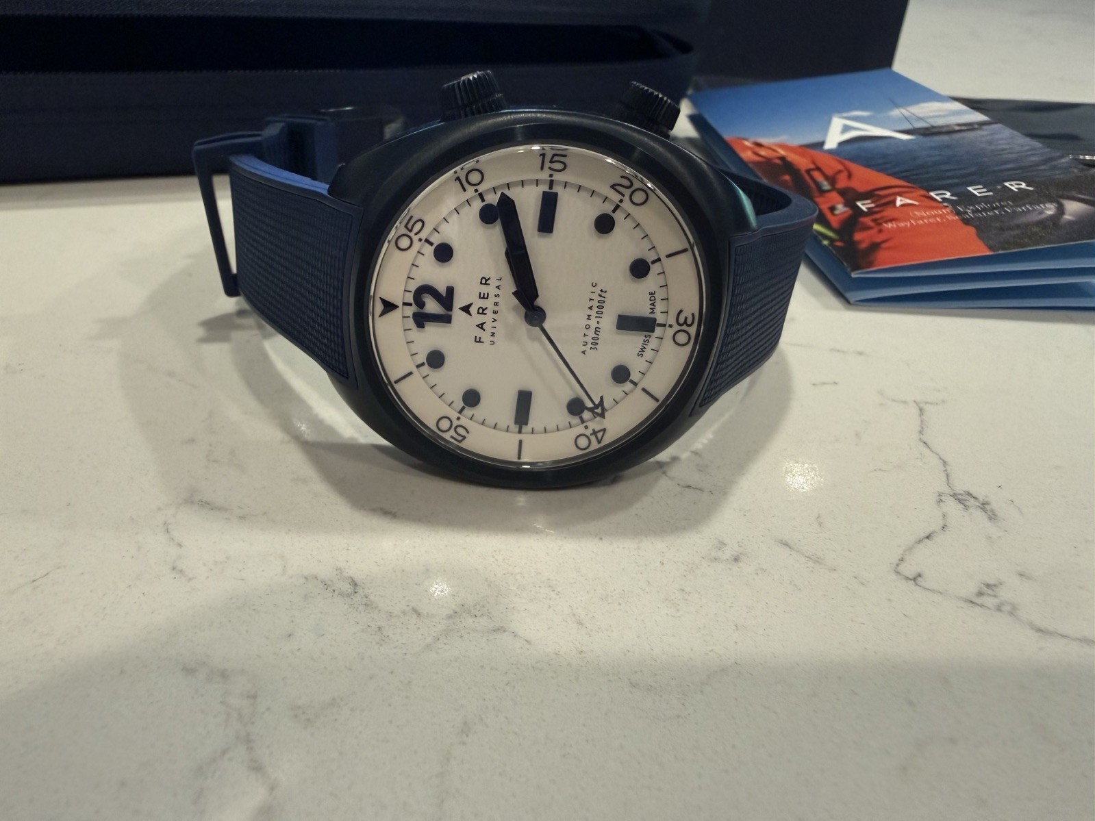 Farer Endeavour Ocean blue Titanium Series III Watch Automatic Swiss Made