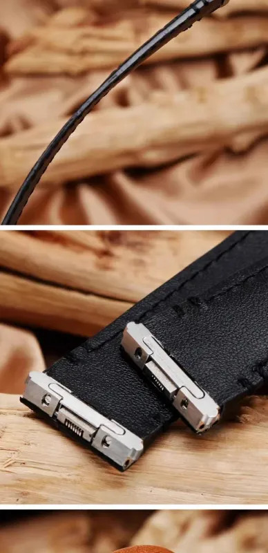 19mm 21mm Leather Watch Strap For Cartier Santos WSSA0009 WSSA0010 WSSA0018
