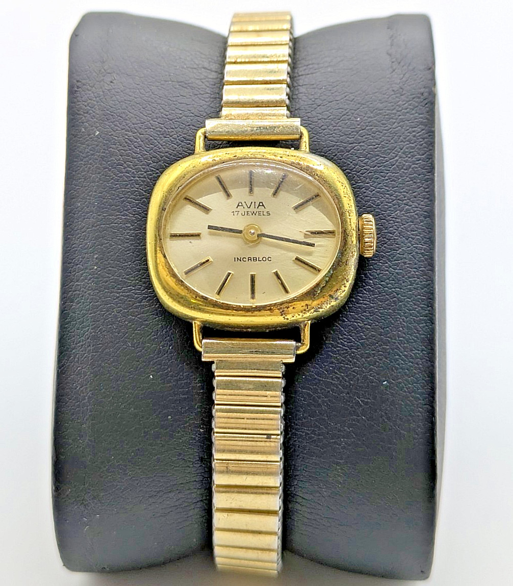 Avia FHF 69-21 Manual Wind Wristwatch 17Jewels Swiss Untested Parts Repairs 26mm