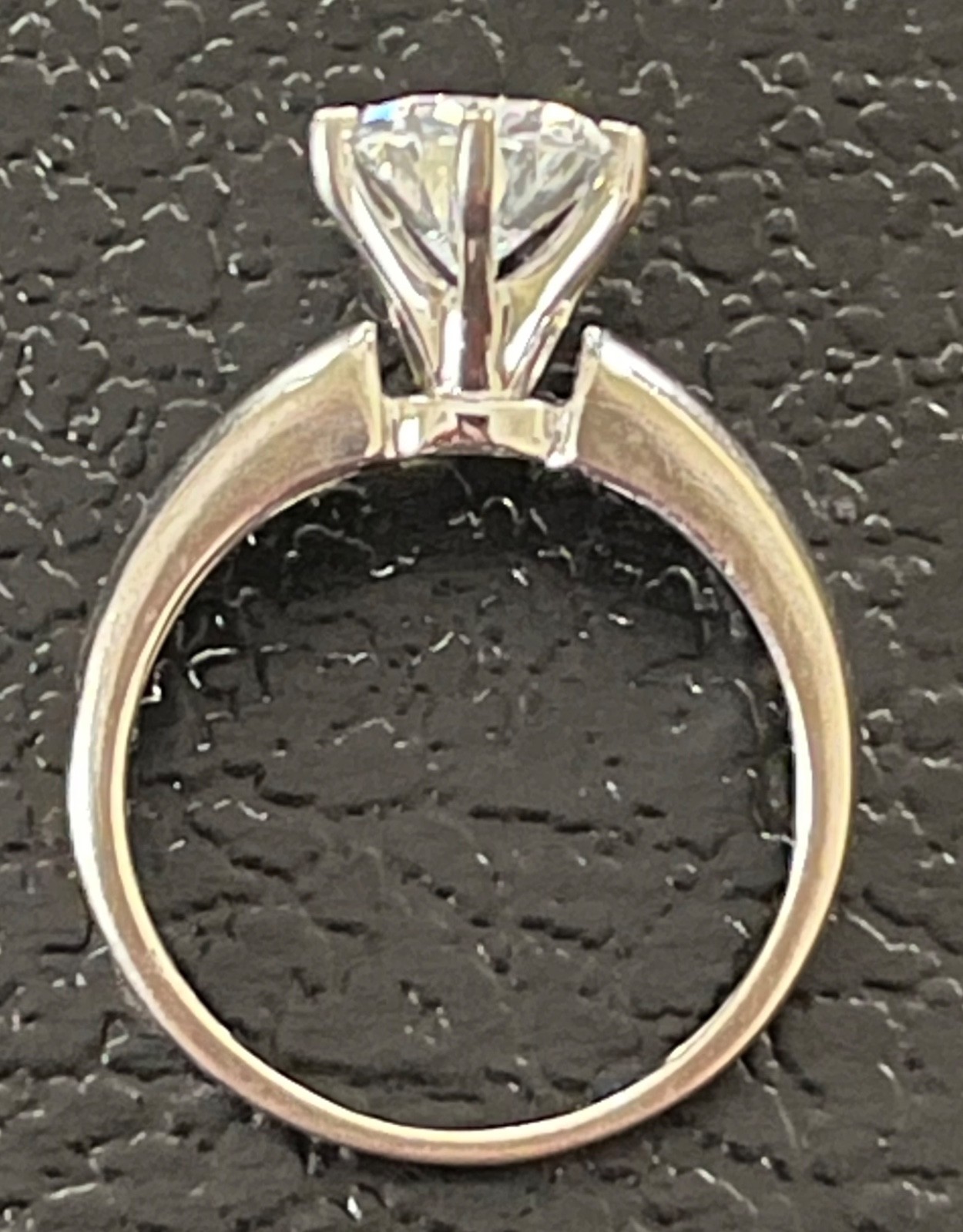 14K 2CT Pear Diamonique Ring~Solid 3gm! Sz 6- ECU!