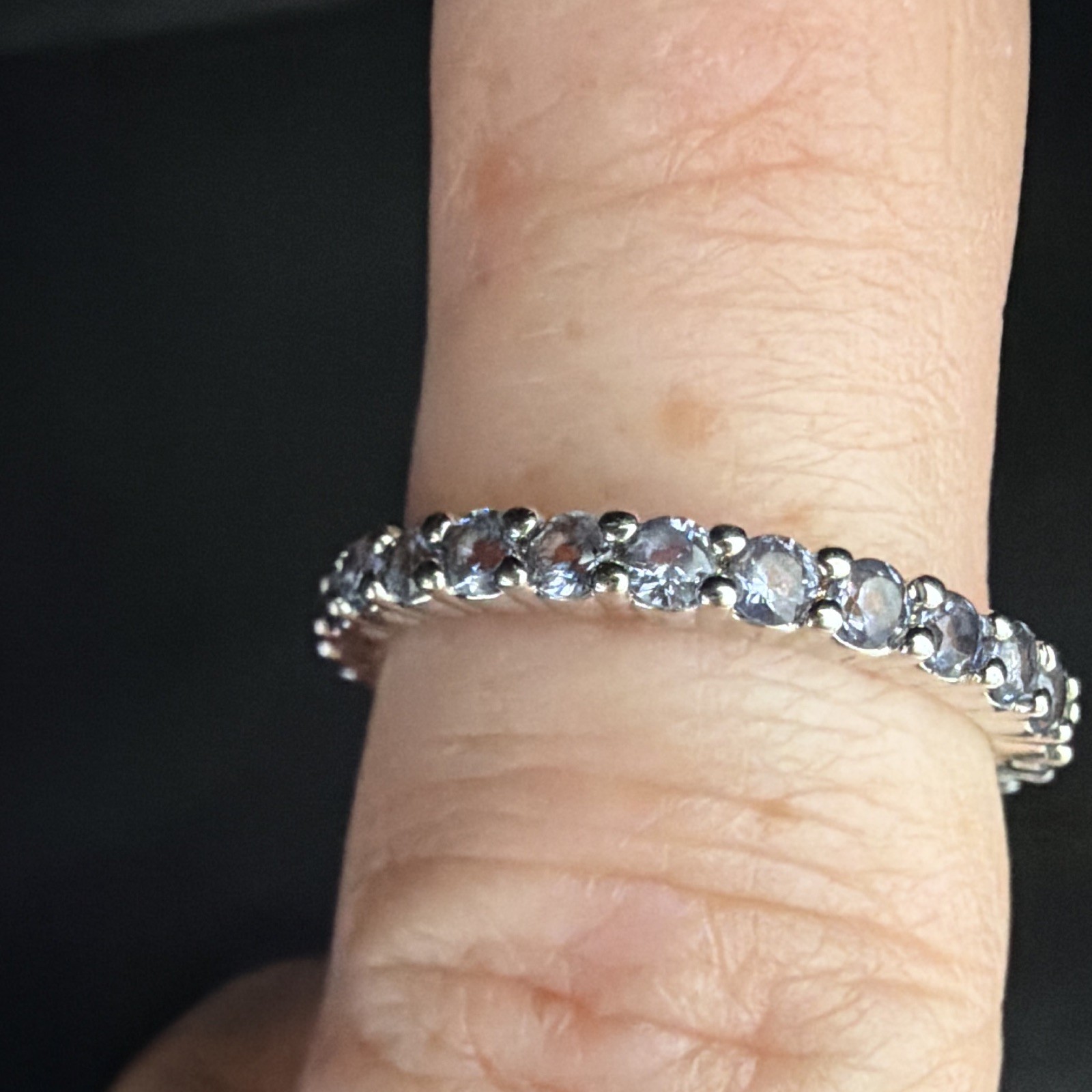 Bomb Party *FARMHOUSE UNICORN* Rhodium Plated Sapphire CZ Pavé Size 9