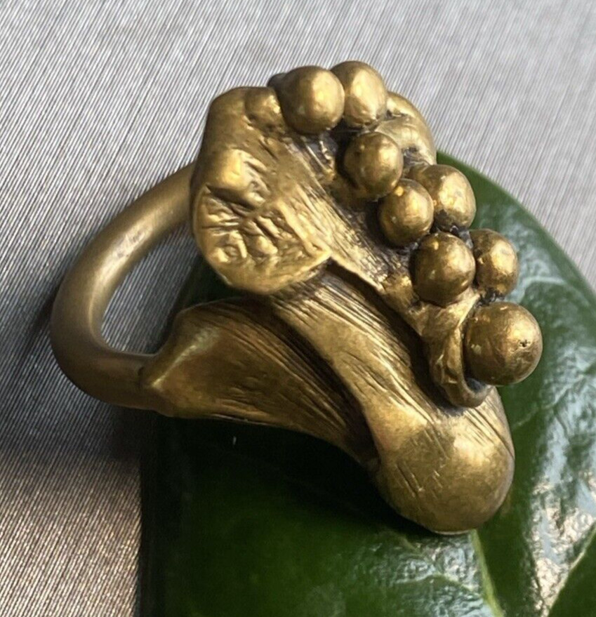 Antique Vintage Art Nouveau Bronze Ring Estate Jewelry Pre-owned Calla Size 4