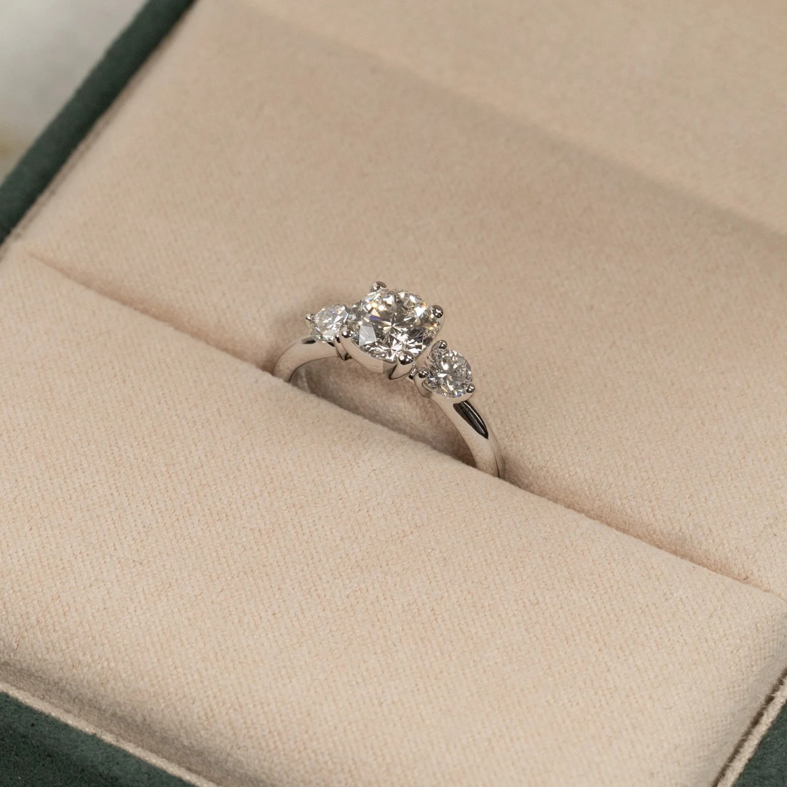 2Ct Round Lab Grown Diamond Ring 18K White Gold Classic Luxury Engagement Ring
