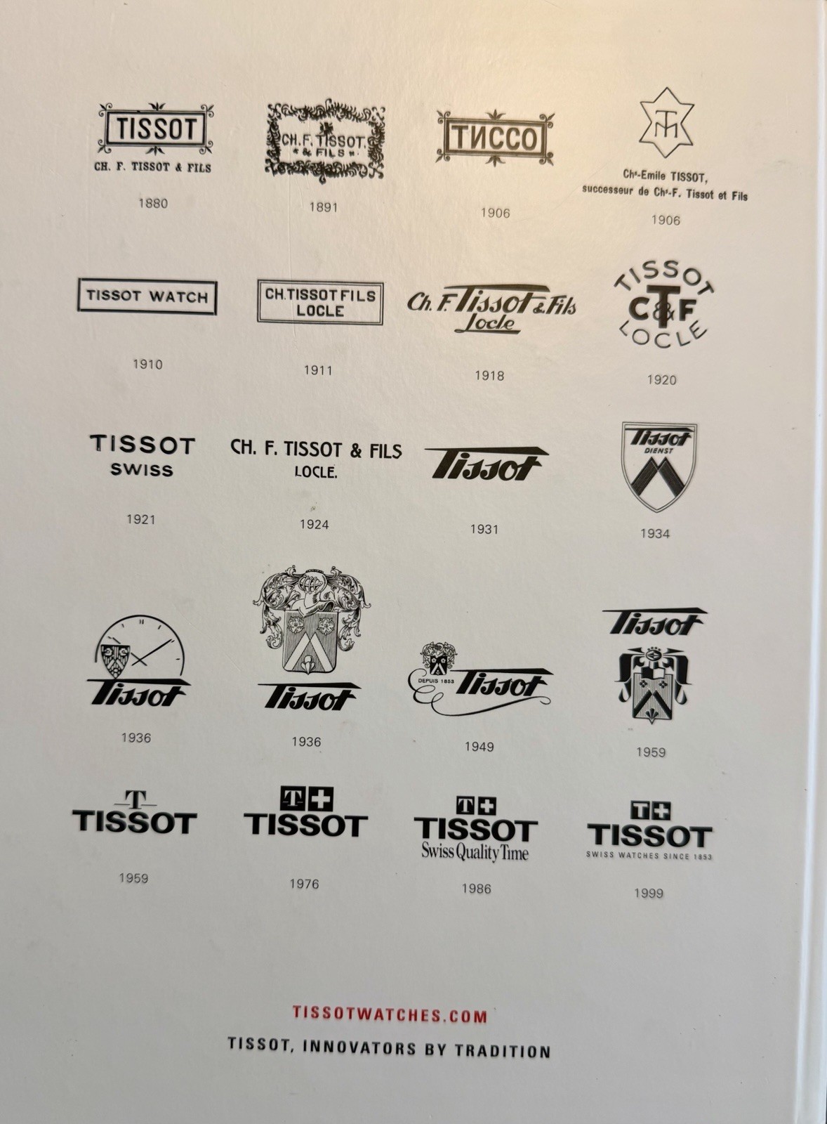 Tissot 2017-2018 Sales Manual & USA Price List Hardcover Swiss Watch Catalog