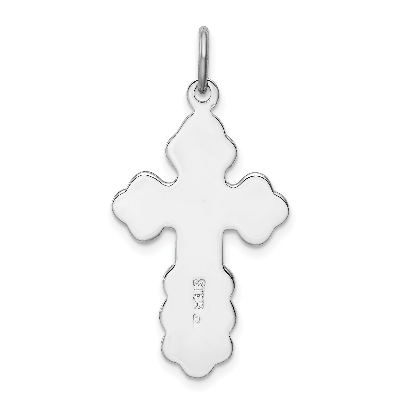Sterling Silver Orthodox Cross Pendant Jewerly 31.8mm x 17.1mm