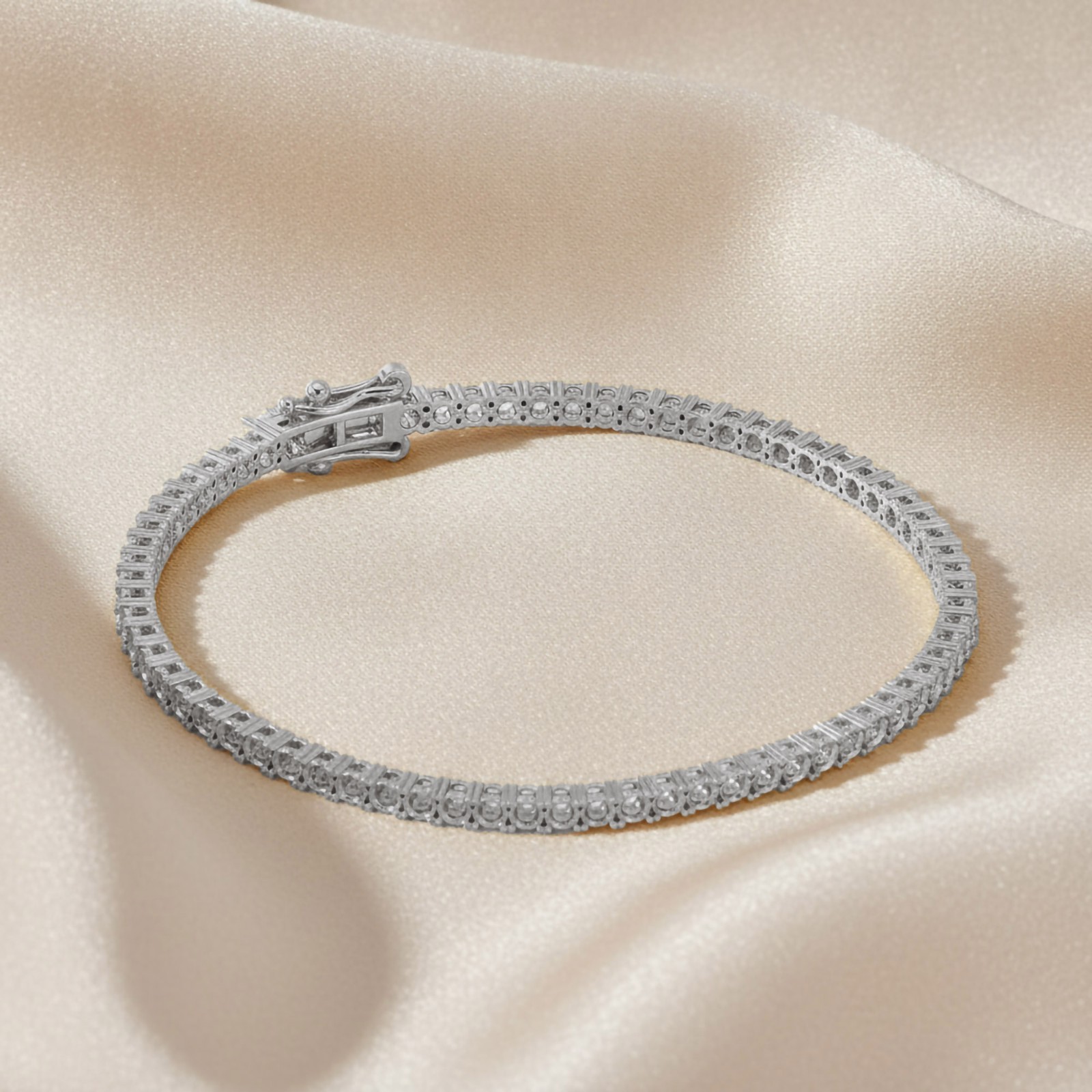 2mm to 3mm Round Semi Mount Tennis Bracelet Sterling Silver,10k & 14K Gold