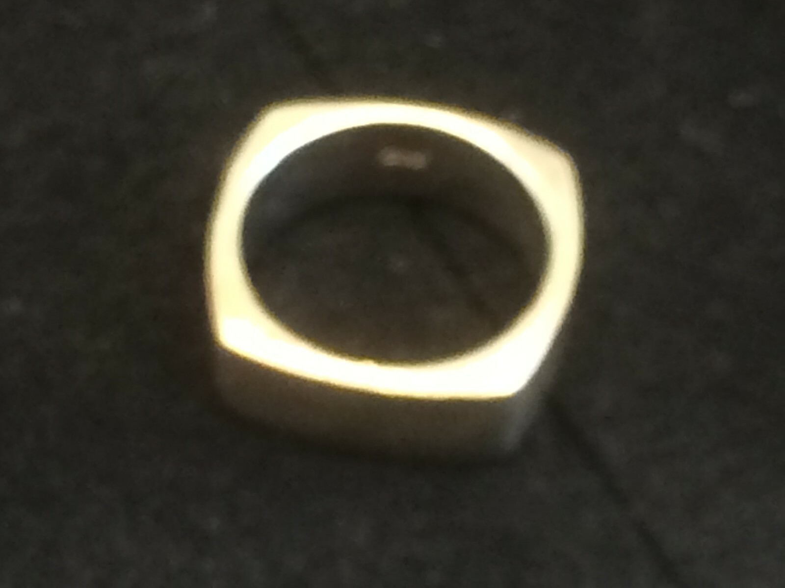 Solid Silver Ring 925 Hallmarked Square Silver 9g! 18mm Internal Dimension