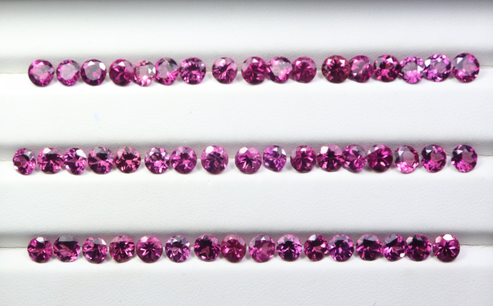 5 MM Real Purplish Pink Rhodolite Garnet Faceted Round Gemstone Wholesale Lot