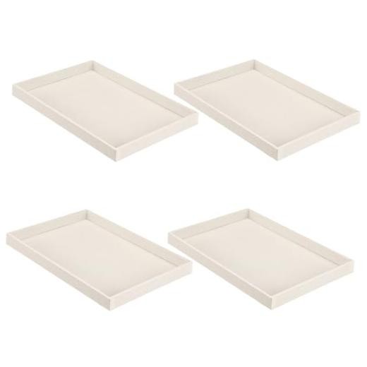 Stackable Jewelry Tray Jewelry Organizer Tray Showcase Display Empty 4 Beige
