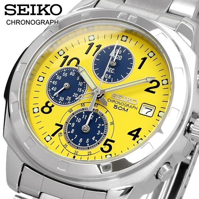 Seiko Yellow Men’s Watch – SND409 New from Japan