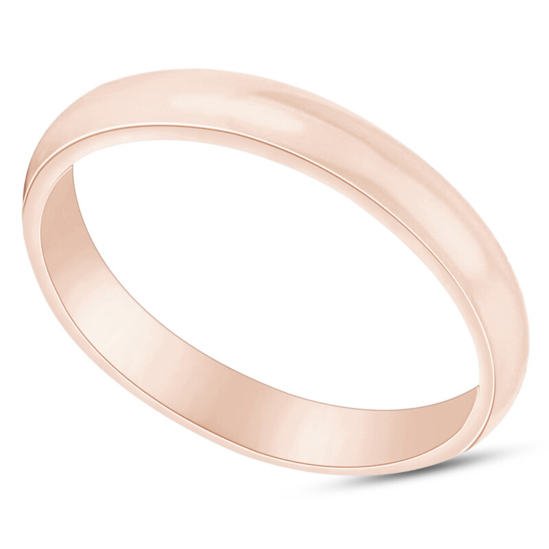 Wedding Band Ring 14K Rose Gold Plated Silver 2MM 3MM 4MM 5MM 6MM Comfort Fit