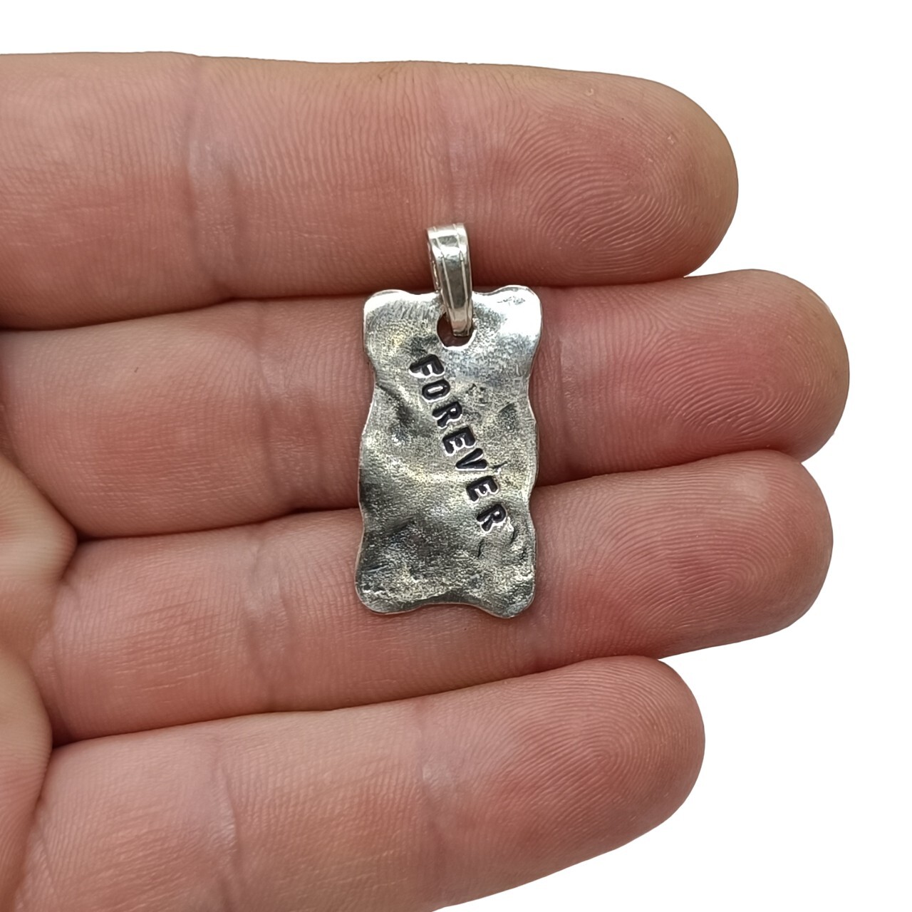 Handmade Sterling Silver “FOREVER” Pendant – 4.5g, Nickel Free, Hallmarked 925