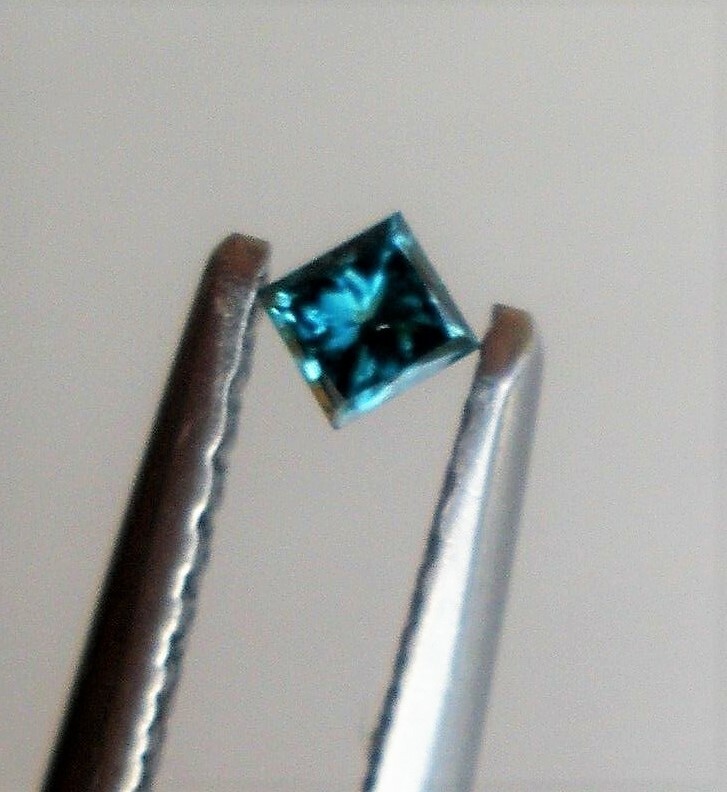 BLUE DIAMOND GEM PRINCESS CUT SHAPE GENUINE FACETED NATURAL SQAURE NICE 3mm 3×3