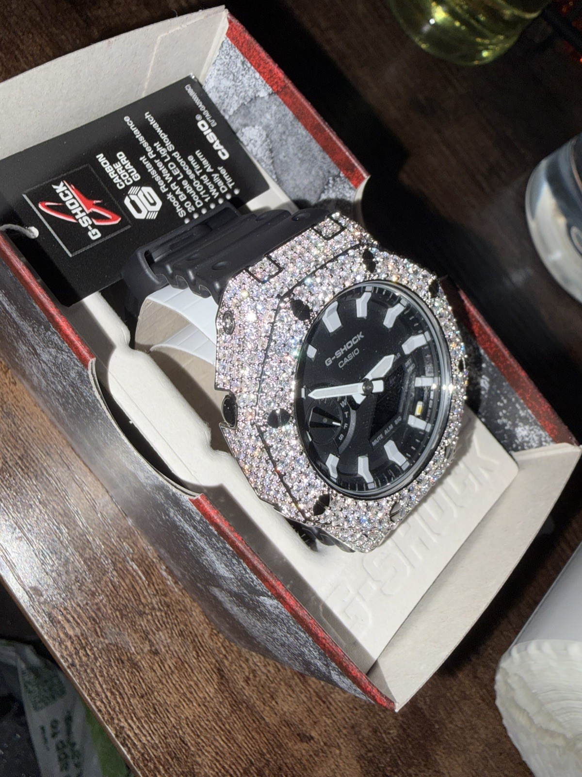Custom Iced Out Casio G-Shock GA2100K CasiOak Moissanite Watch | Brand New