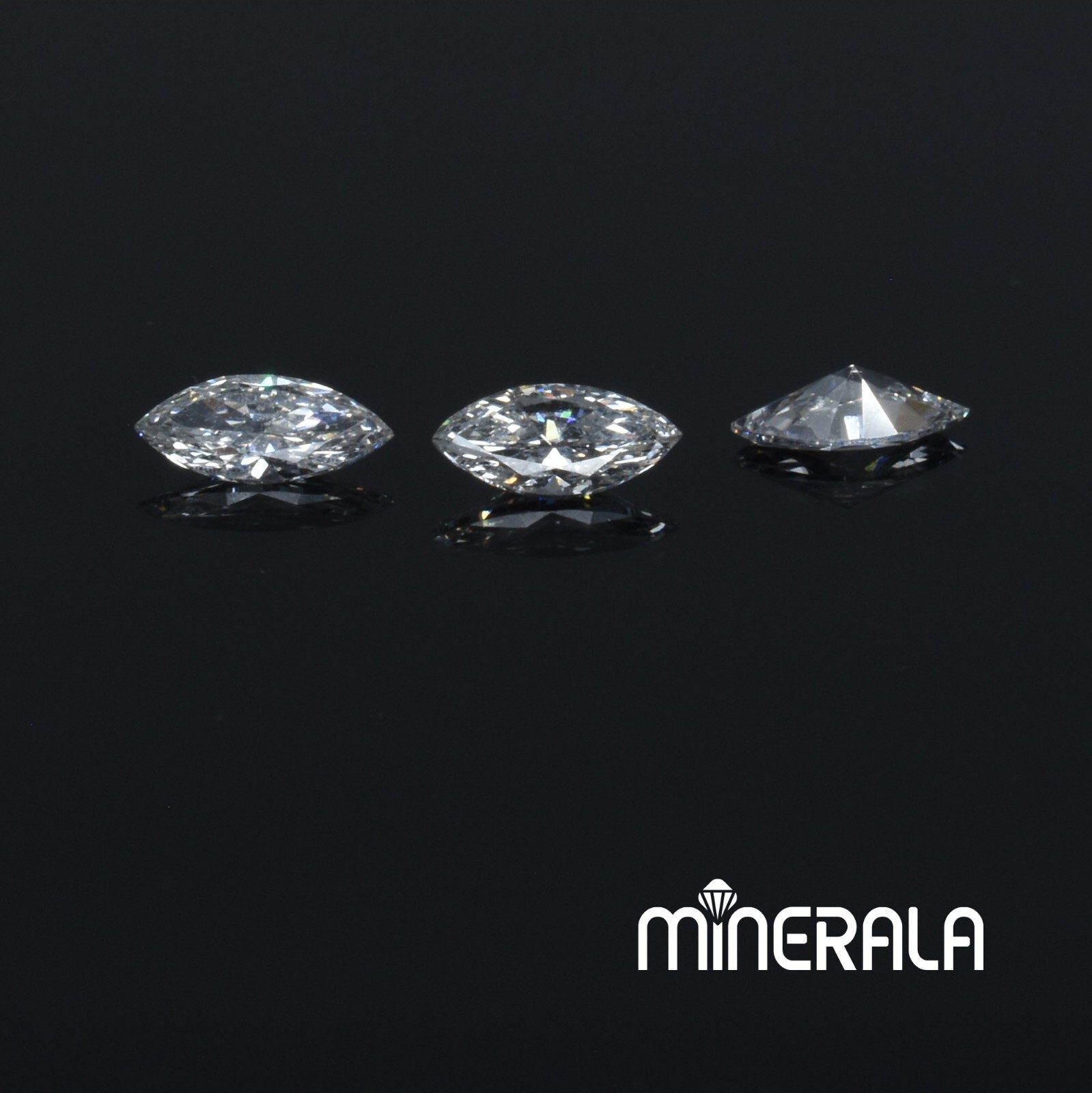 CVD LAB GROWN DIAMONDS MARQUISE FACETED 1.5x3mm – 3x6mm D-F VS GEMSTONE WP027ED