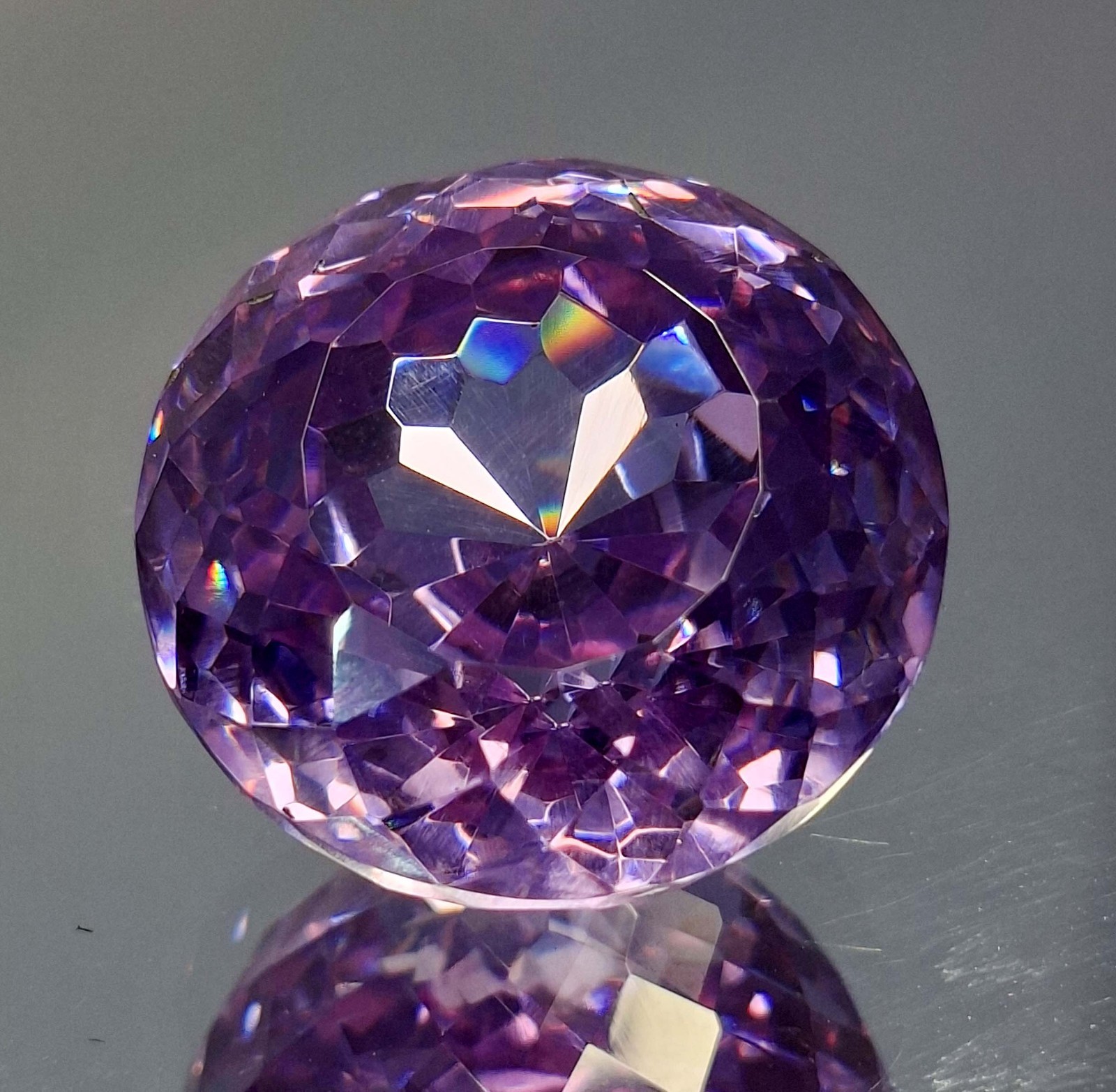 Natural Purple Zircon Round Cut 158-160 Ct Certified Loose Gemstone RK859