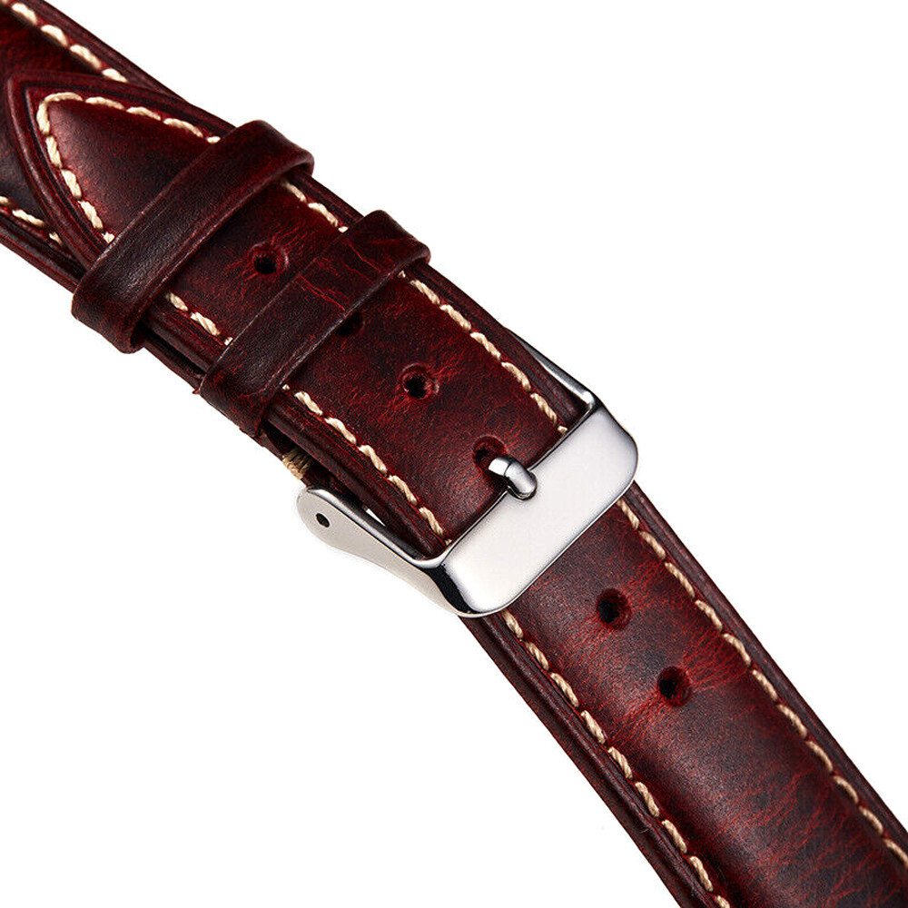 New Vintage Oil Wax Genuine Leather Watch Strap Band 18mm 19mm 20mm 21mm 22mm