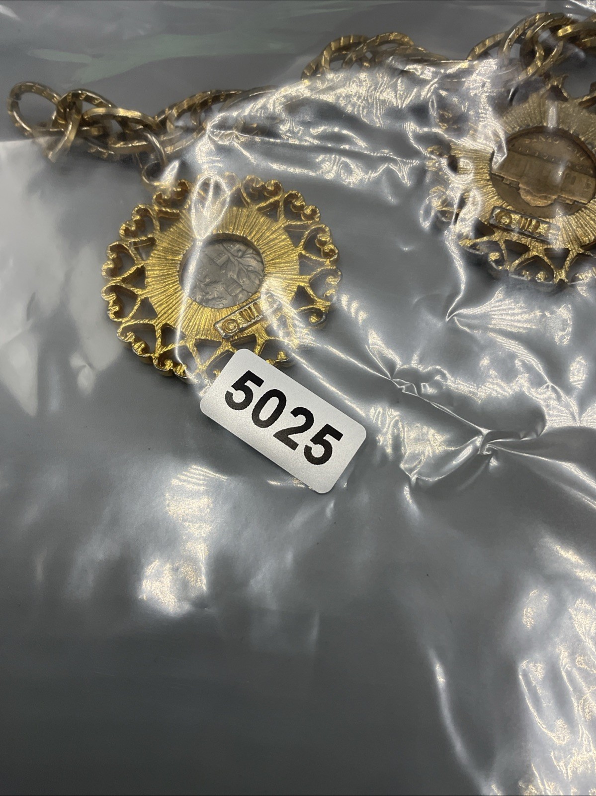 Vintage 3 Coins Dime Penny Nickel US Mint Charm Bracelet