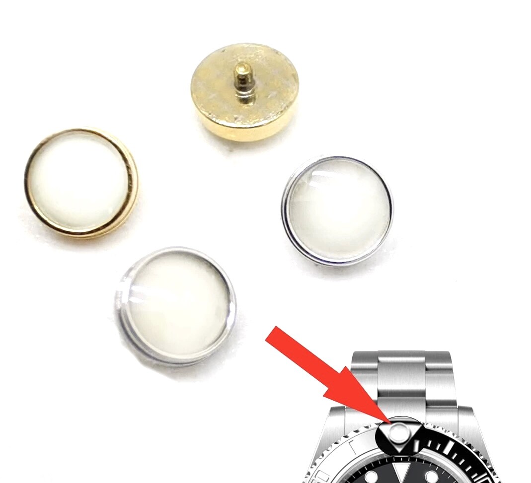 Pearl Pip Dot Blue Green Lume For Rolex Submariner Ceramic Bezel Insert