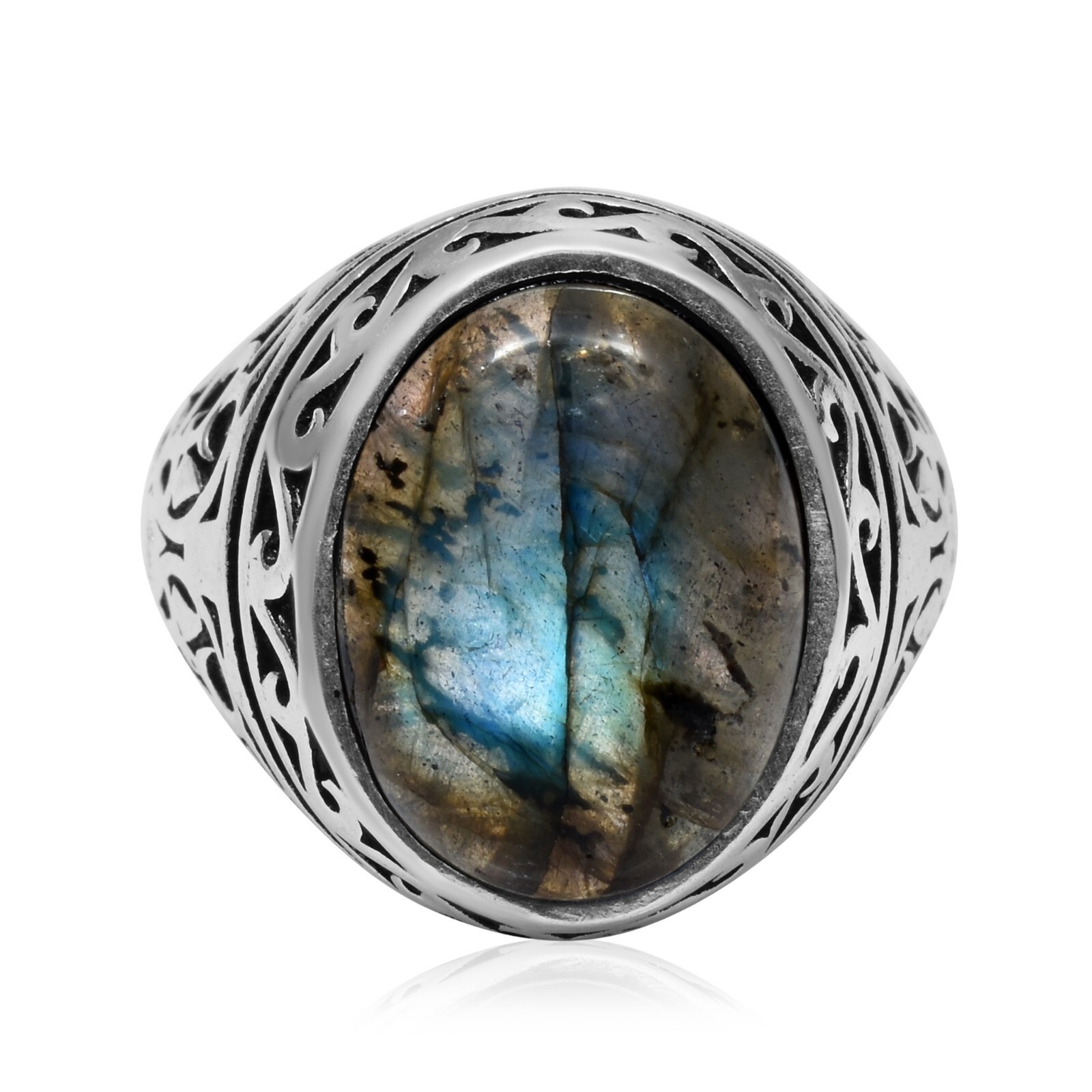 Labradorite Gemstone Ethnic Ottoman Arabic Style Ring All Size Available