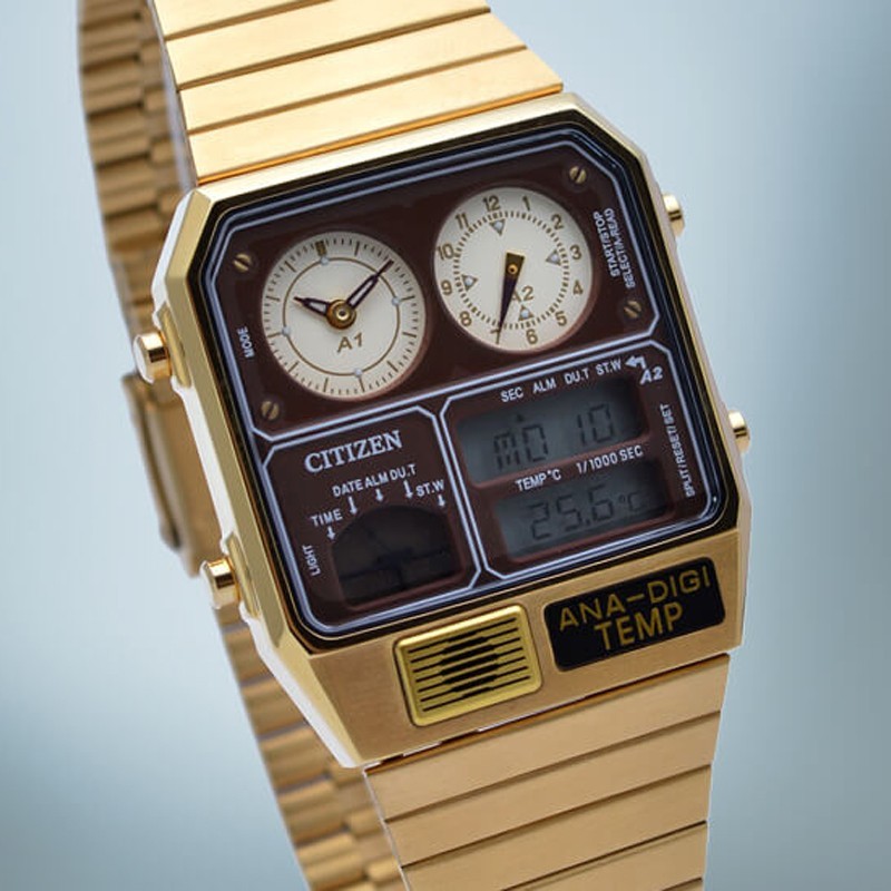 CITIZEN COLLECTION ANA-DIGI TEMP JG2103-72X Analog Digital Watch Gold 32.5mm