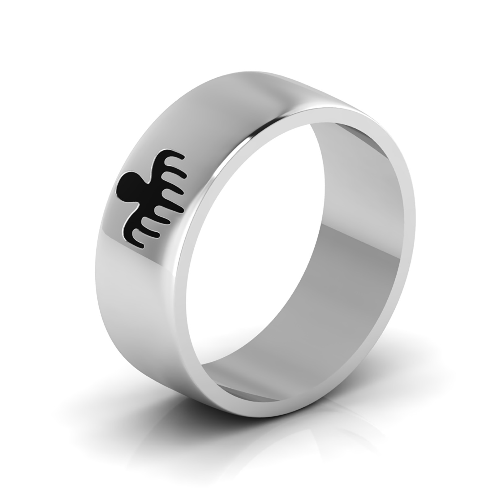 925 Silver Spectre Ring, Agent 007 Symbol Ring, Fashion Jewelry, Spectre Band, B