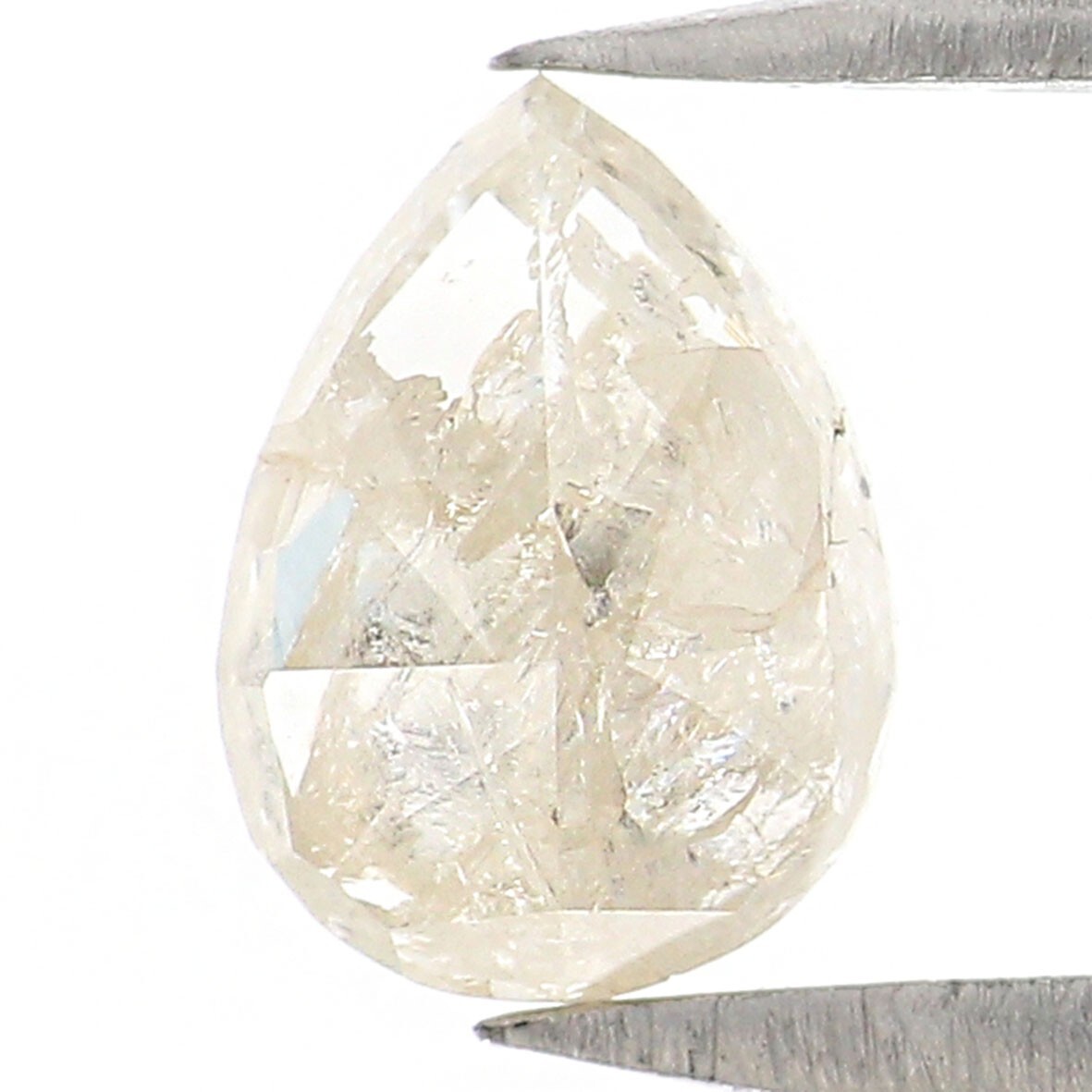 0.78 CT Natural Loose Pear Diamond 6.40 MM Yellow Grey Color Diamond NQ7641