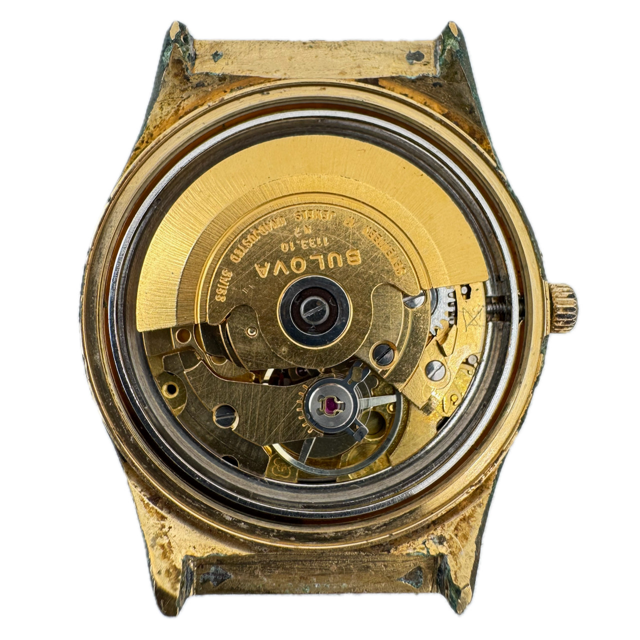 Vintage 34.5mm Bulova Dual-Day 17 Jewel Men’s Automatic Wristwatch ETA 2879